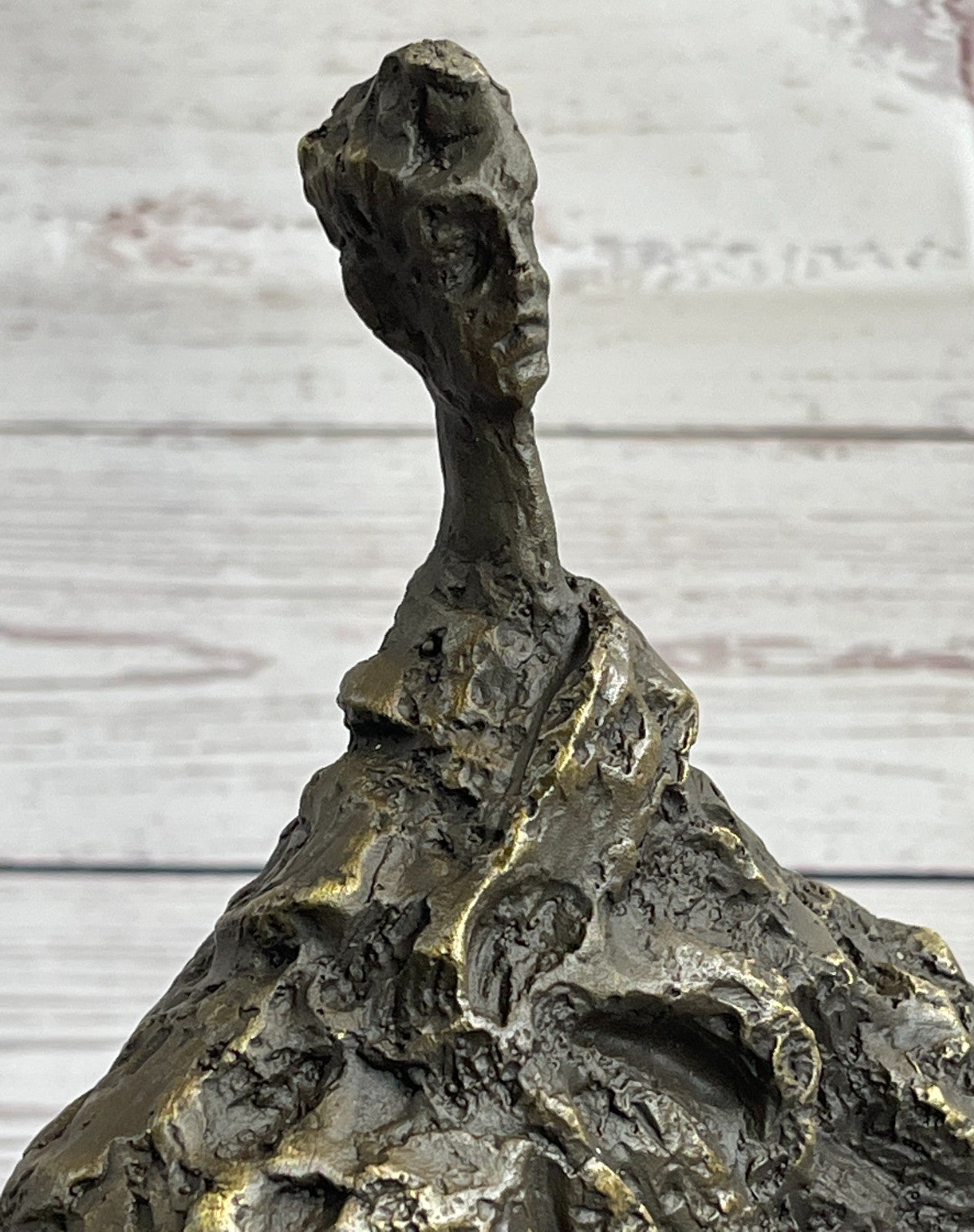 GIA "BIG HEAD" BRONZE SCULPTURE ABSTRACT ART DECO NOUVEAU FIGURE FINE DÉCOR