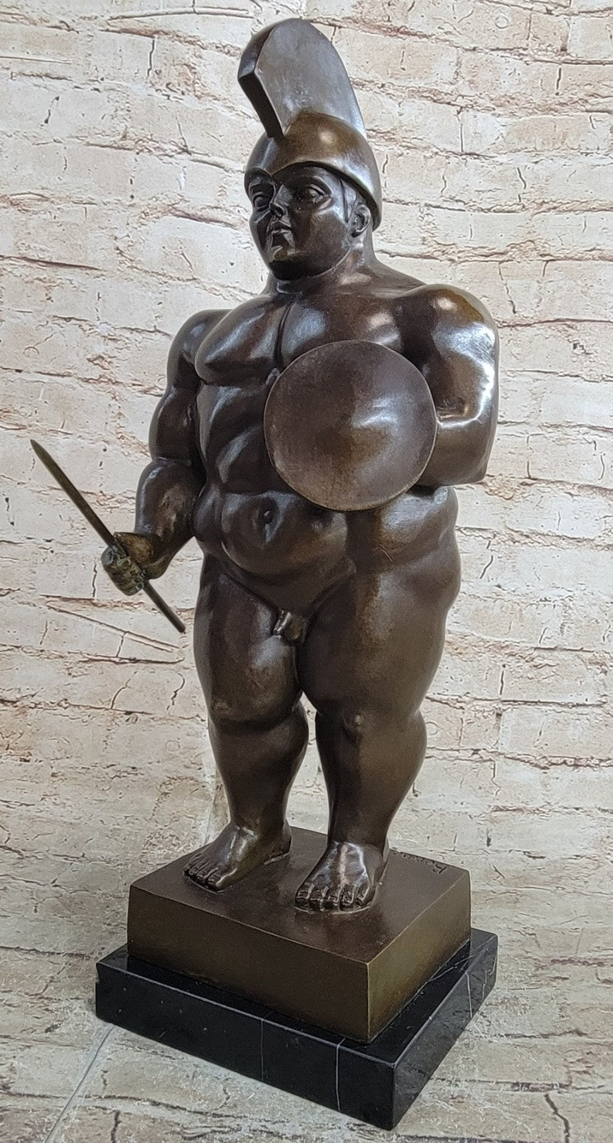 Collector Edition Abstract Modern Gift Roman/Greek Soldier Bronze Sculpture