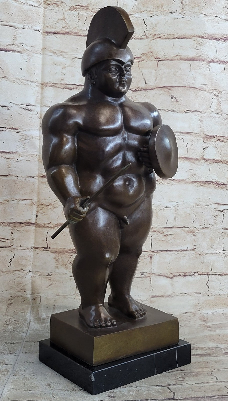Collector Edition Abstract Modern Gift Roman/Greek Soldier Bronze Sculpture