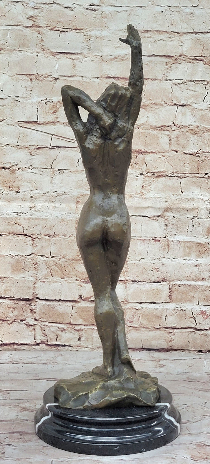 Large Nude Statue Venus Bronze With Figurine Cherub Sculpture Art Deco Artwork