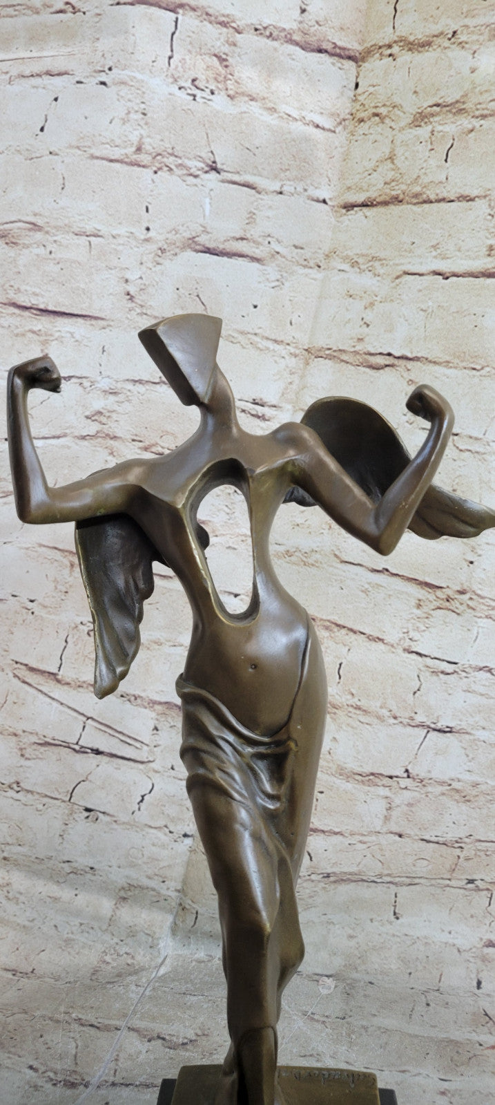 Salvador Dali Greatest Surrealist Hot Cast Bronze Sculpture Marble Base Figurine
