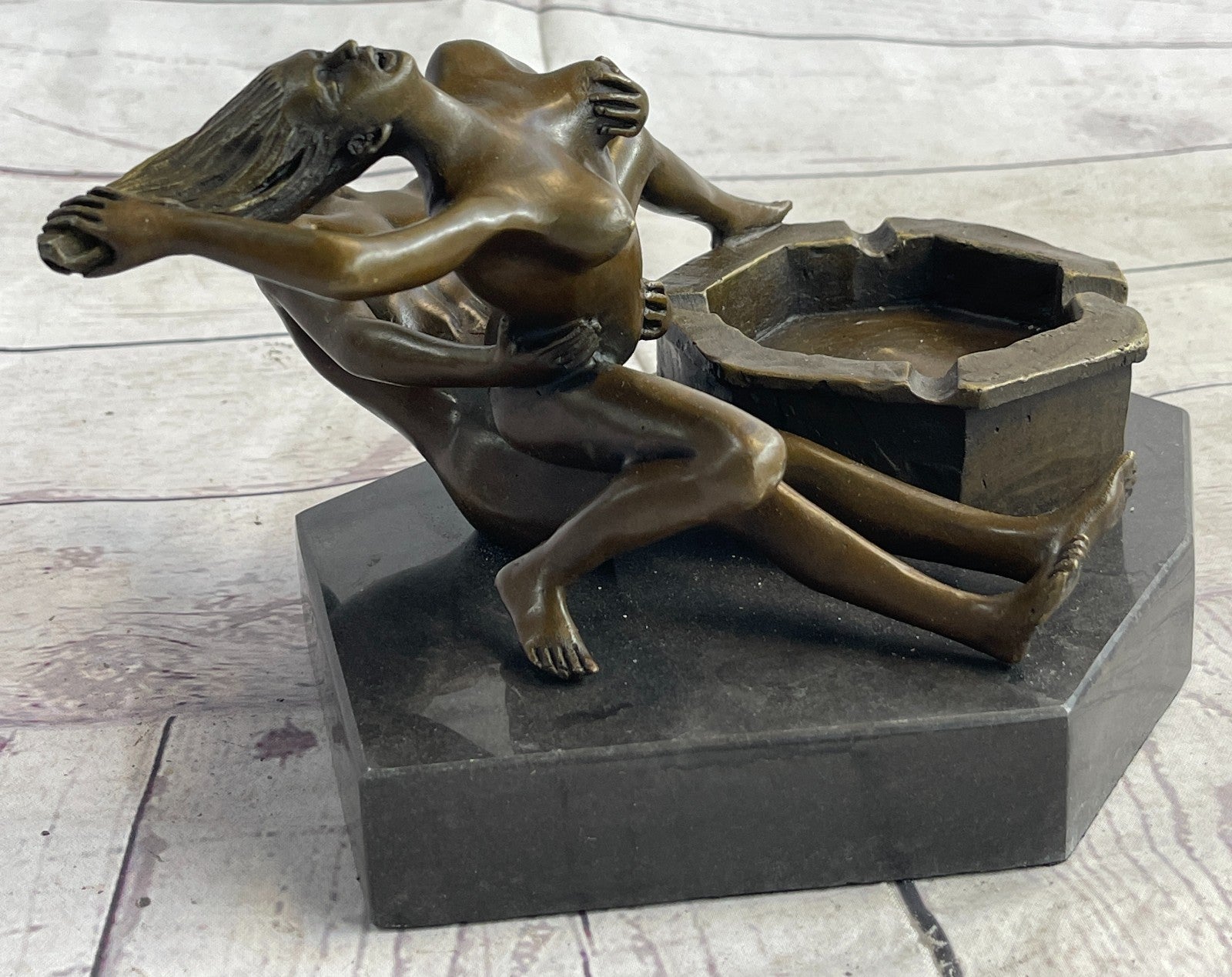 Male Female Nude Figurine Bronze Sculpture Exotic Hand Crafted Statue Sale