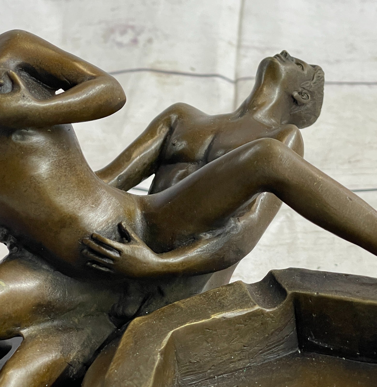 Male Female Nude Figurine Bronze Sculpture Exotic Hand Crafted Statue Sale