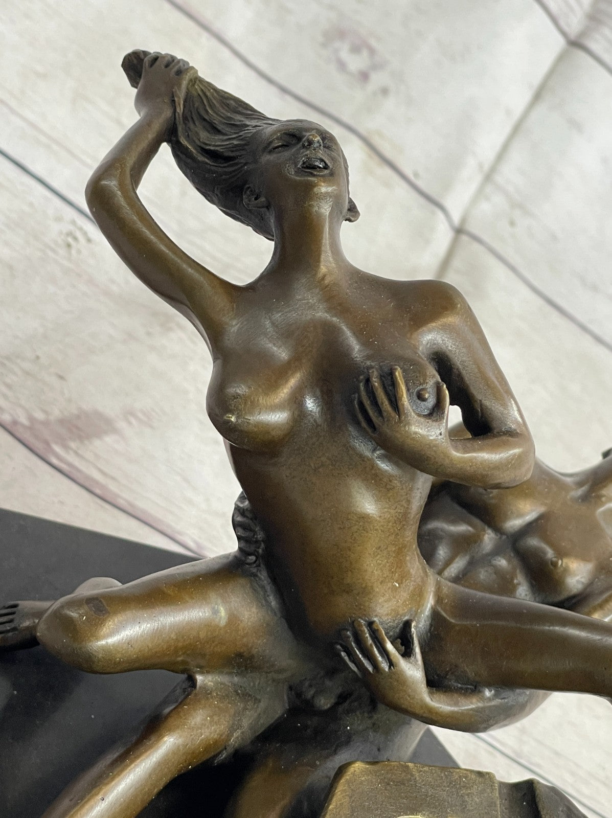 Male Female Nude Figurine Bronze Sculpture Exotic Hand Crafted Statue Sale