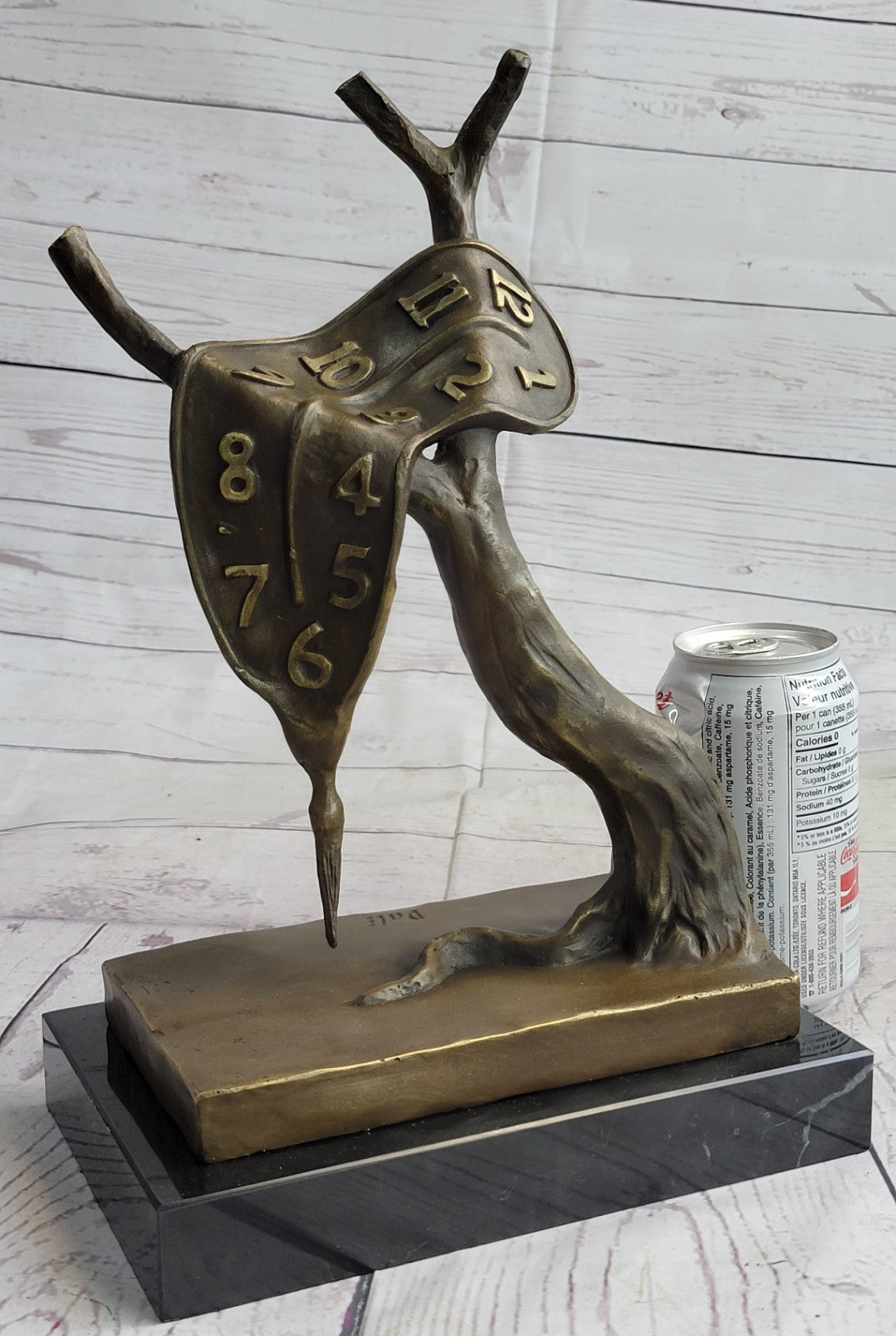 Salvador Dali Greatest Surrealist Hot Cast Bronze Sculpture Marble Base Figurine