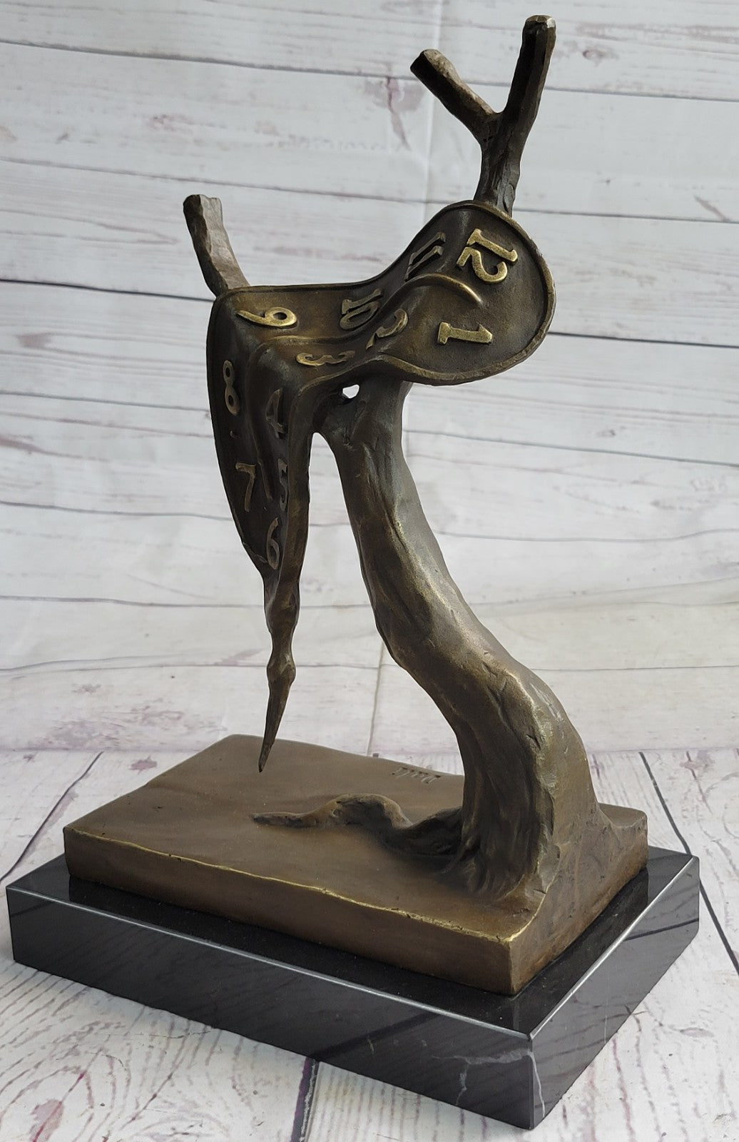 Salvador Dali Greatest Surrealist Hot Cast Bronze Sculpture Marble Base Figurine