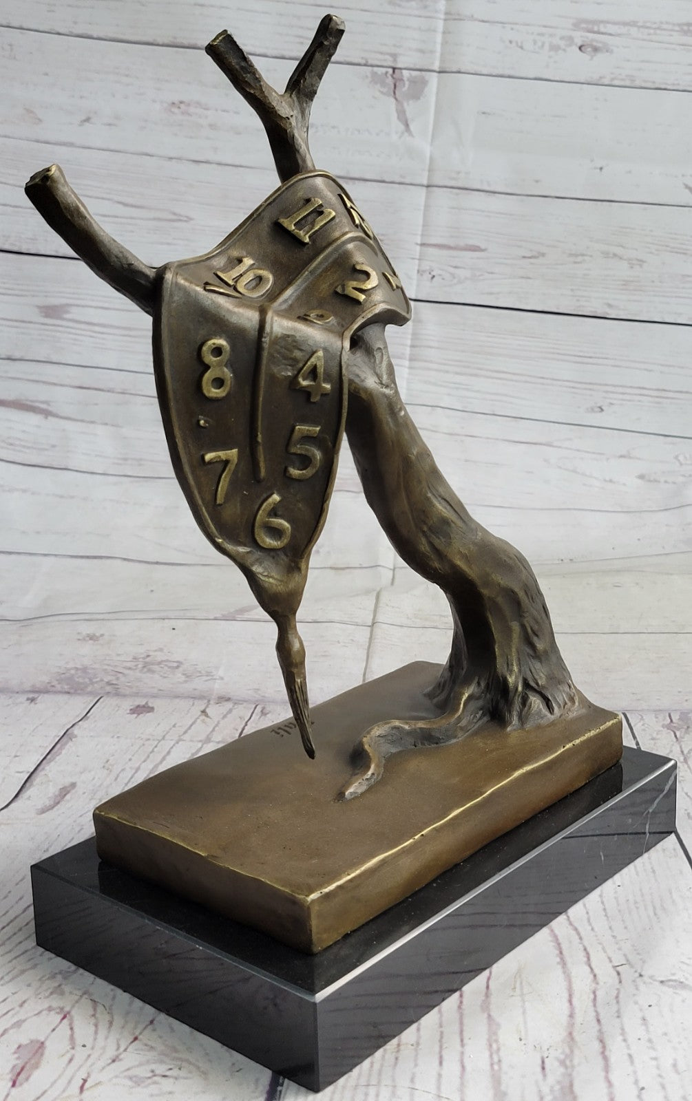 Salvador Dali Greatest Surrealist Hot Cast Bronze Sculpture Marble Base Figurine