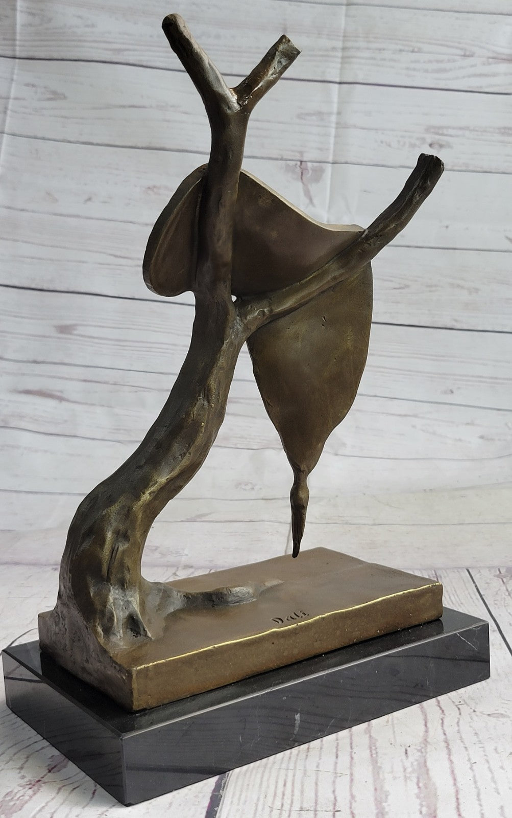 Salvador Dali Greatest Surrealist Hot Cast Bronze Sculpture Marble Base Figurine