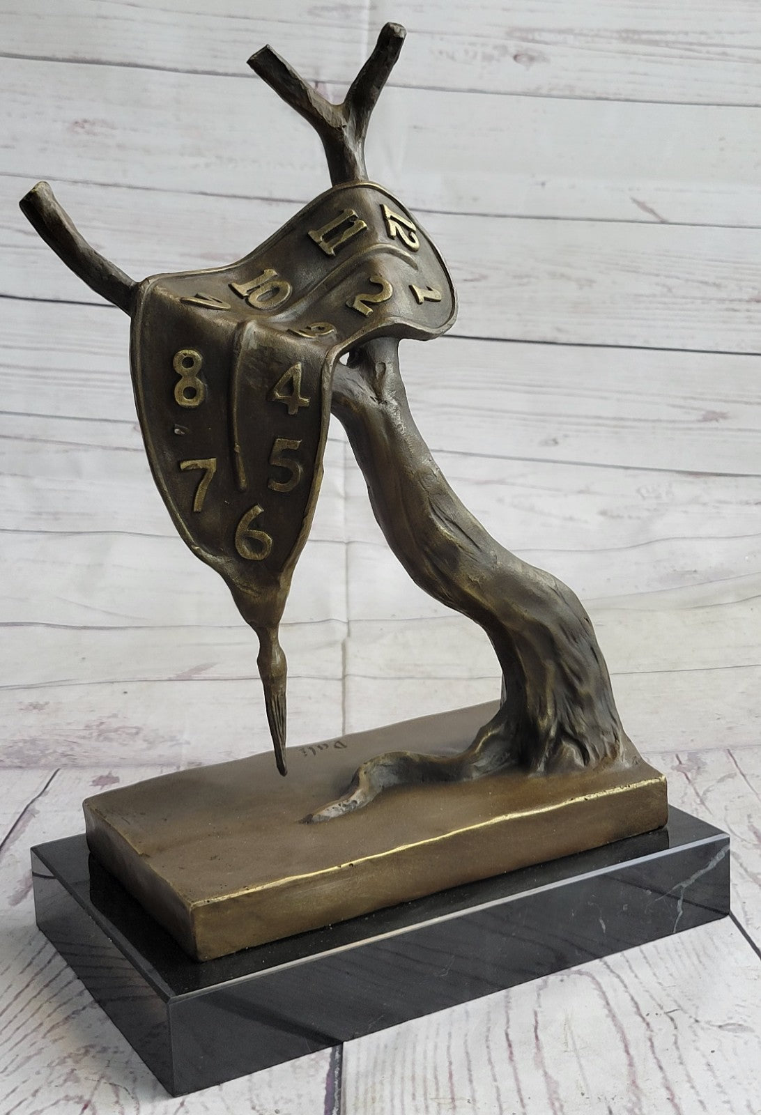 Salvador Dali Greatest Surrealist Hot Cast Bronze Sculpture Marble Base Figurine