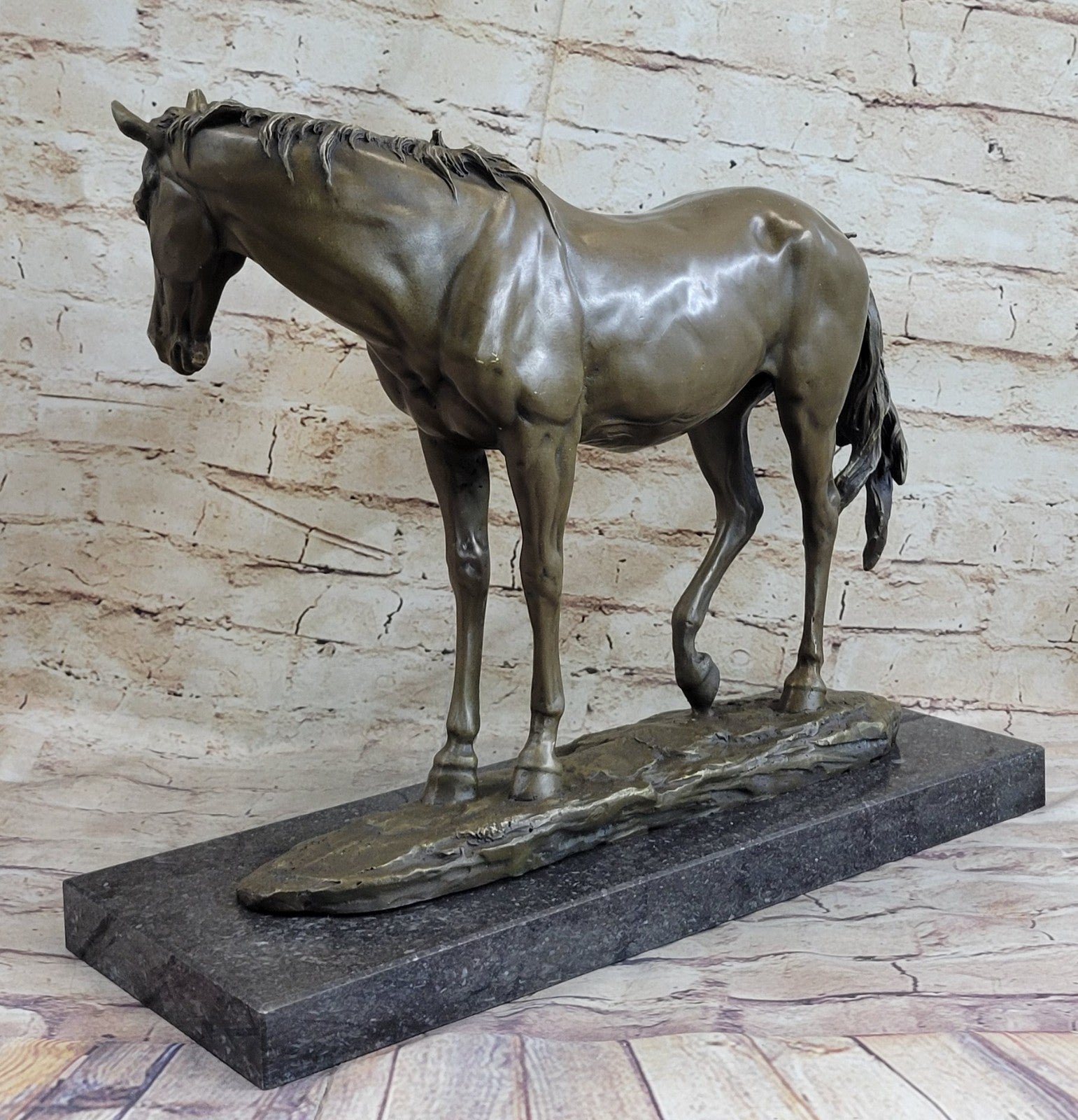 Extra Large Lean Racing Horse by Mene OTB Trophy Collectible Bronze Statue