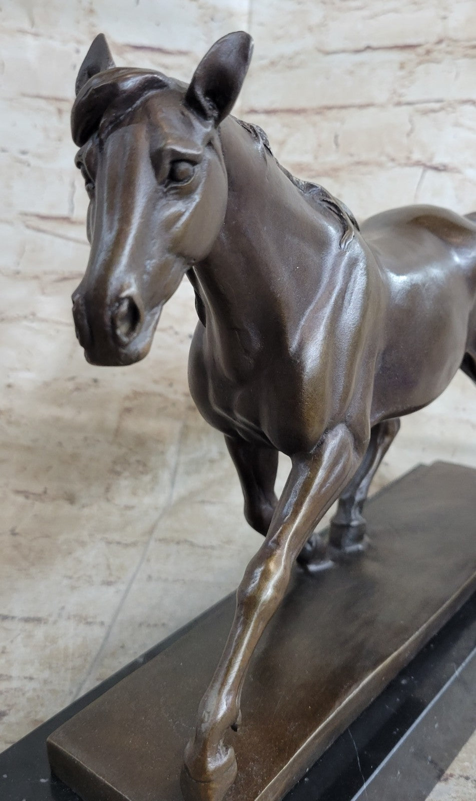 Bronze decor collectible sculpture Lost Wax SIGNED ARABIAN HORSE BRONZE SCULPTURE