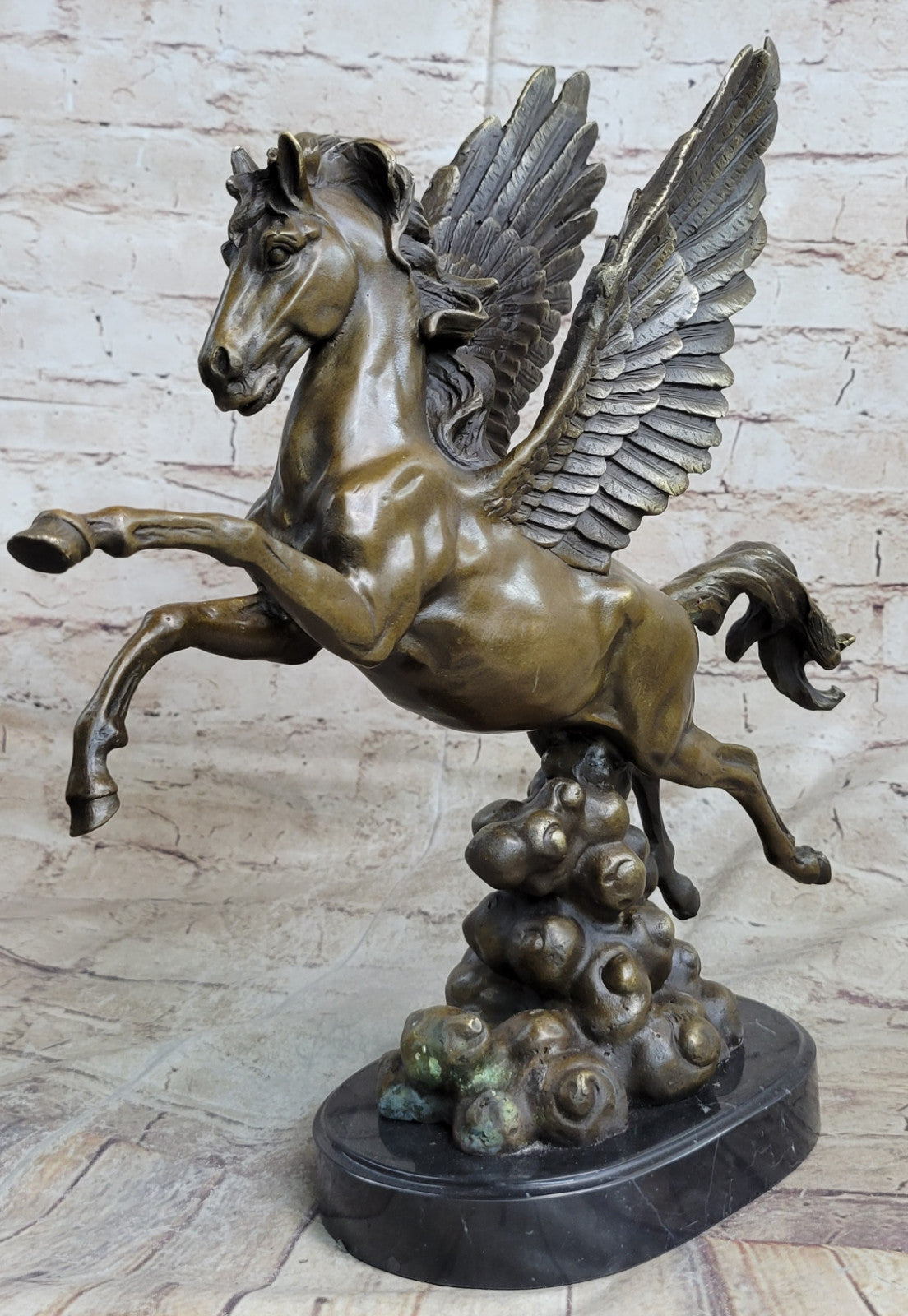 Handcrafted Genuine Real Bronze Sculpture Pegasus UniqueClassic Artwork Figurine