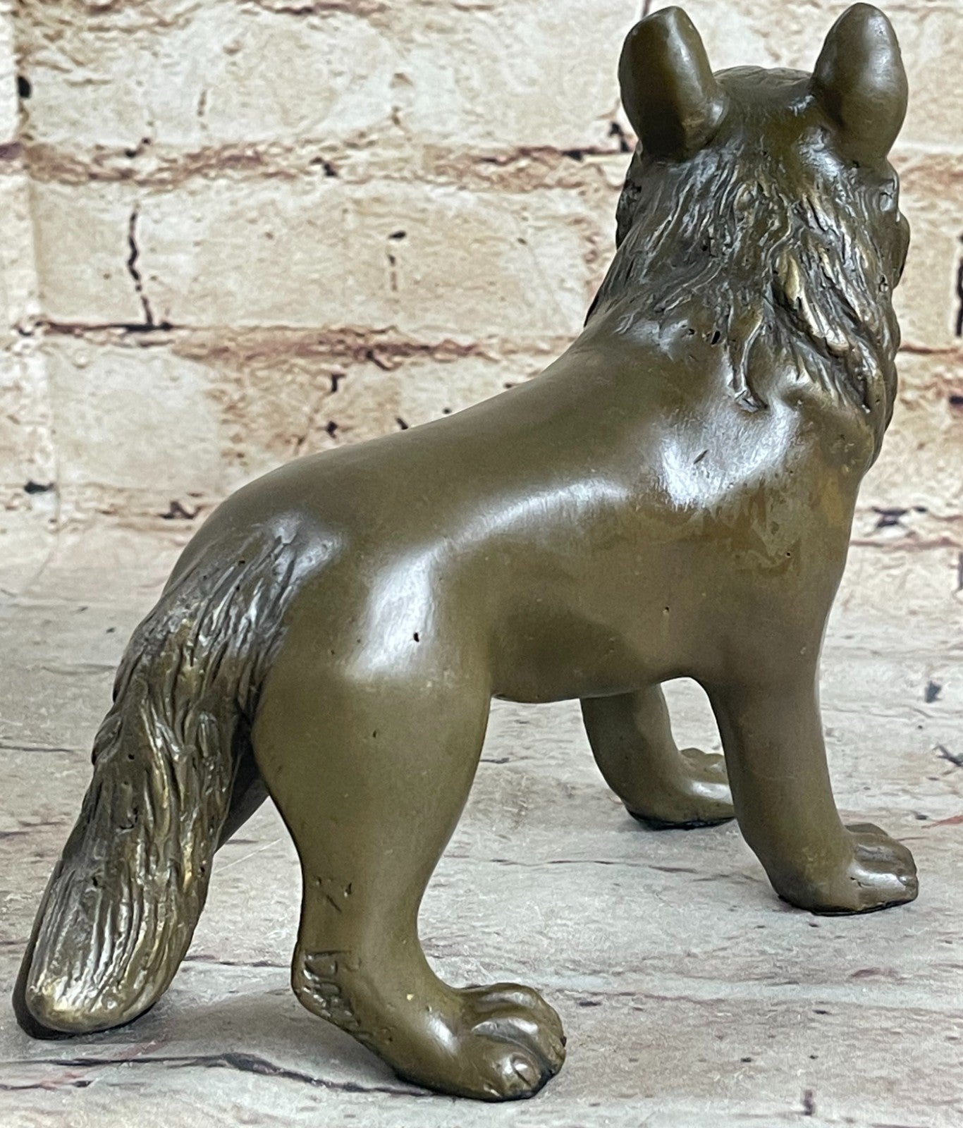 Bronze Sheppard Dog Statue Casting Dogs German Breeds Sculpture Garden Art