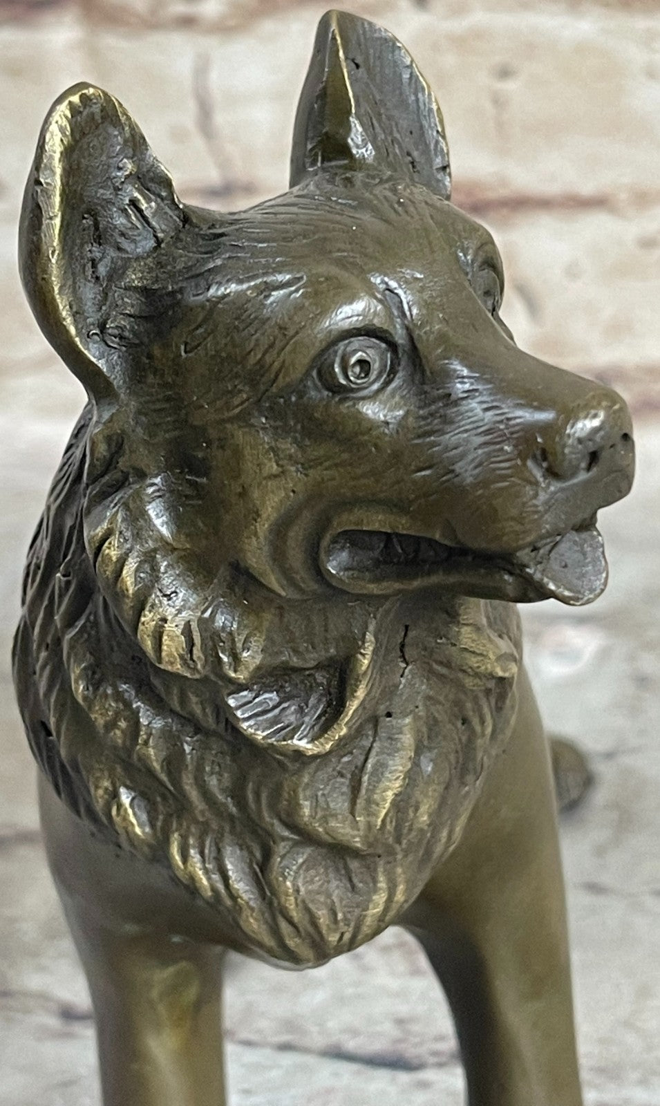 Bronze Sheppard Dog Statue Casting Dogs German Breeds Sculpture Garden Art
