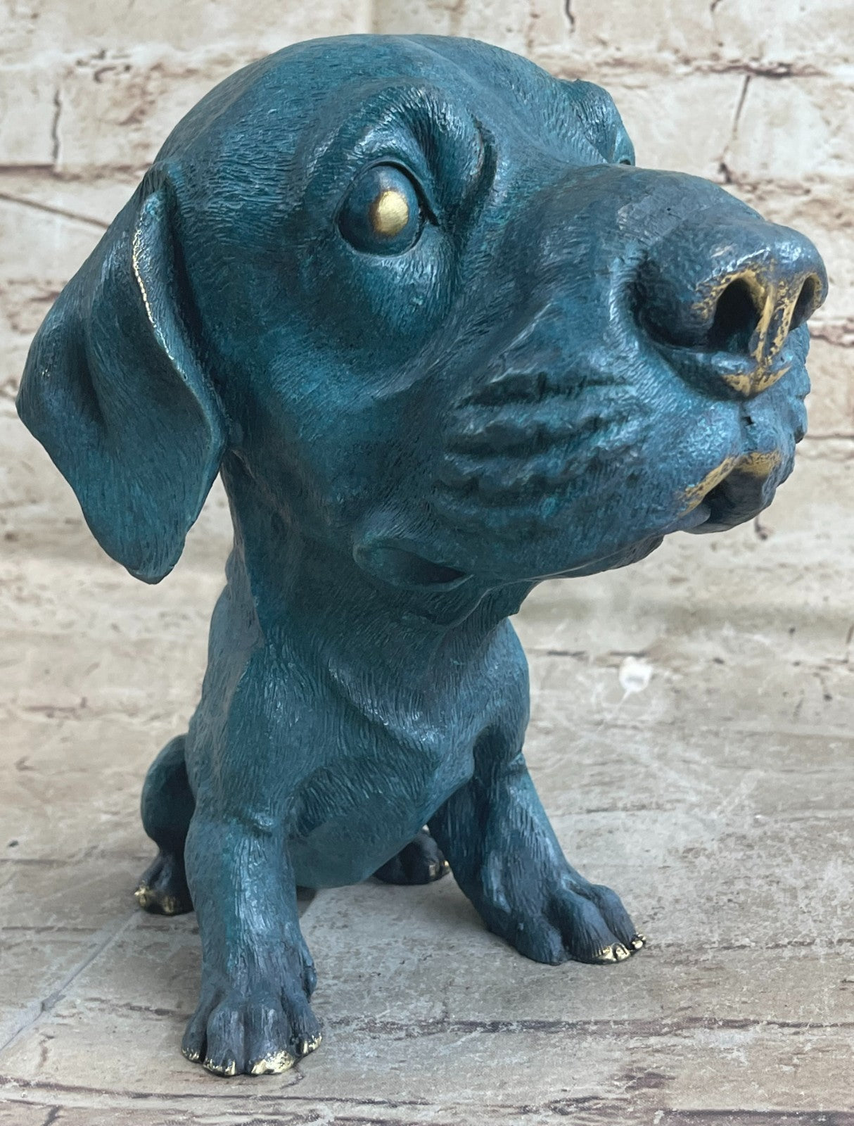 Labrador Dog Bust Bookend Bronze Home Art Statue Sculpture Breeder Kennel Gift
