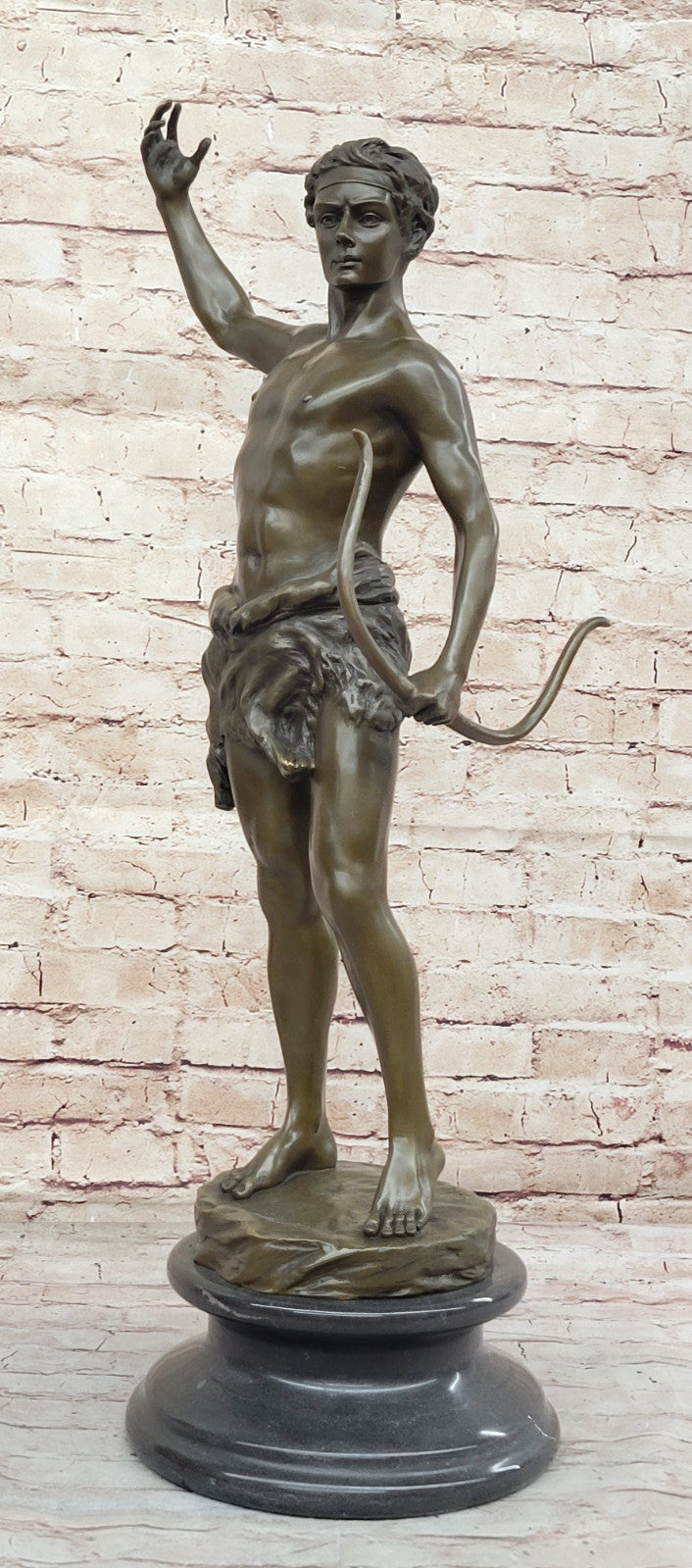 Art Deco Showcase: Signed Kuchler Bronze - Warrior Sculpture Centerpiece