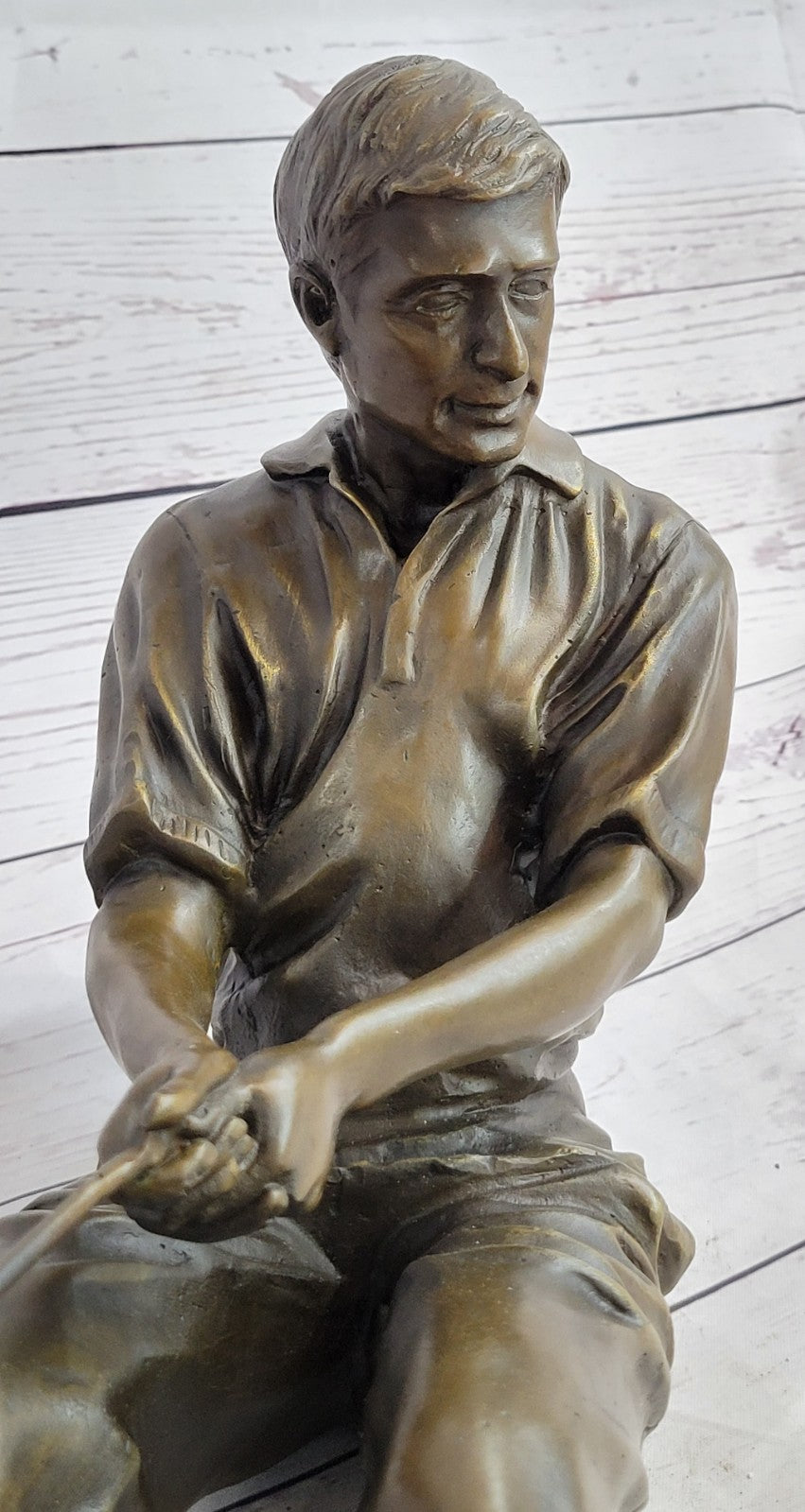 Male GOLFER Sports Memorabilia Golf Club Art PGA Bronze Marble Statue Figurine