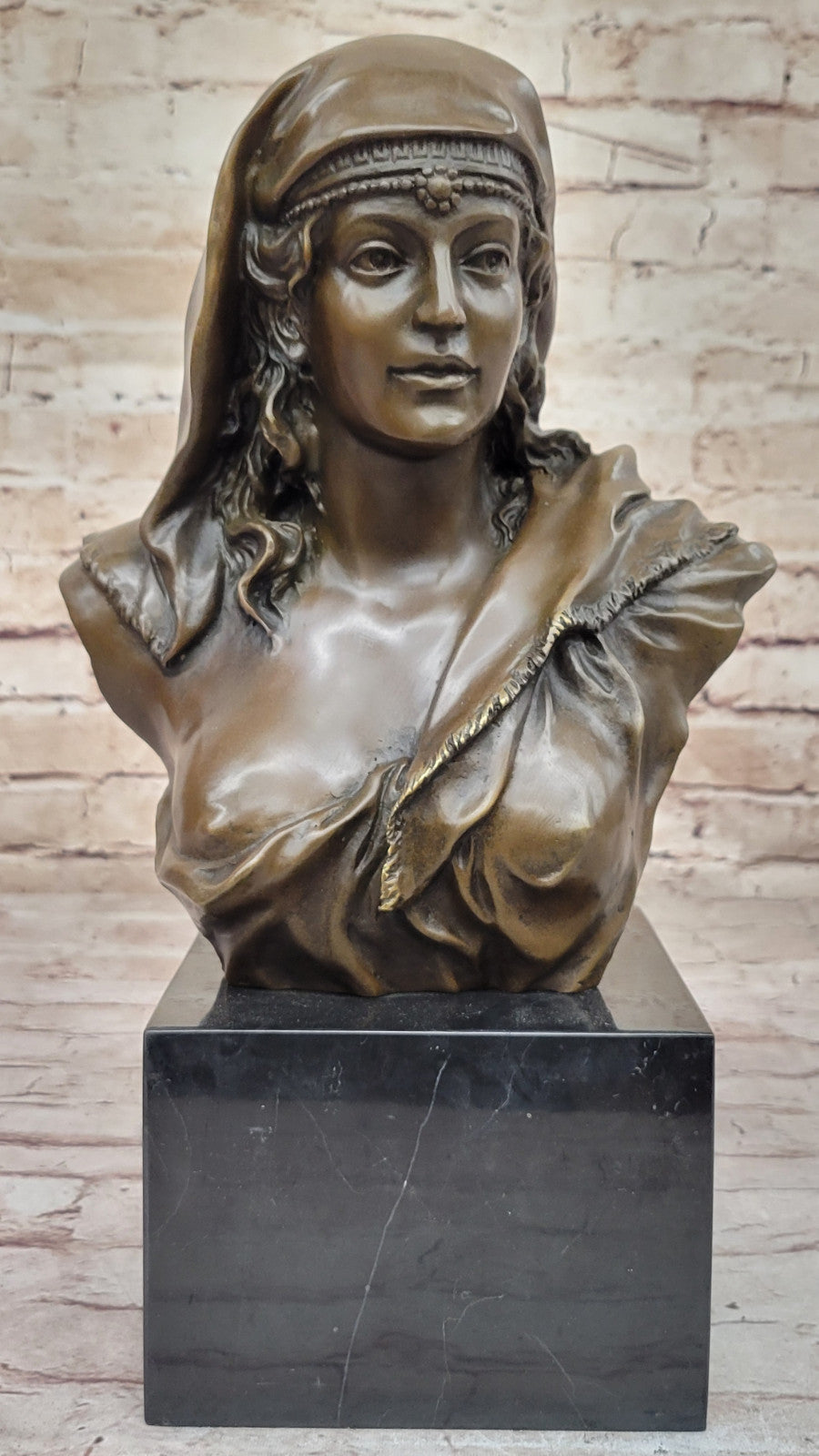 Detailed Museums Quality Classics: Woman Bronze Bust Collectible Sale