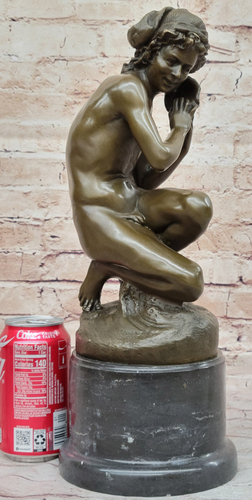 Carpeaux`s Hot Cast Bronze Sculpture - Neapolitan Fisher for Fine Art Decor