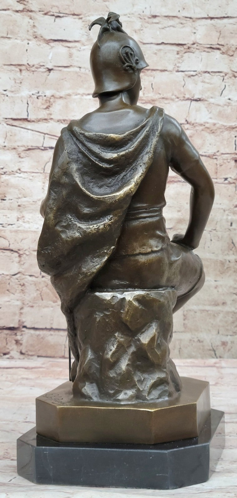 Bronze sculpture Roman soldier Le Courage Militaire Military Courage Collectible