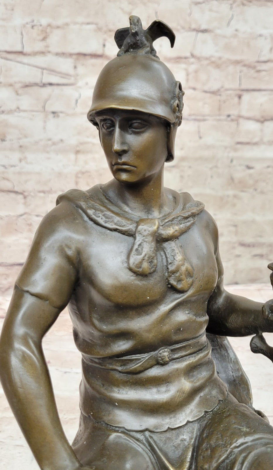 Bronze sculpture Roman soldier Le Courage Militaire Military Courage Collectible