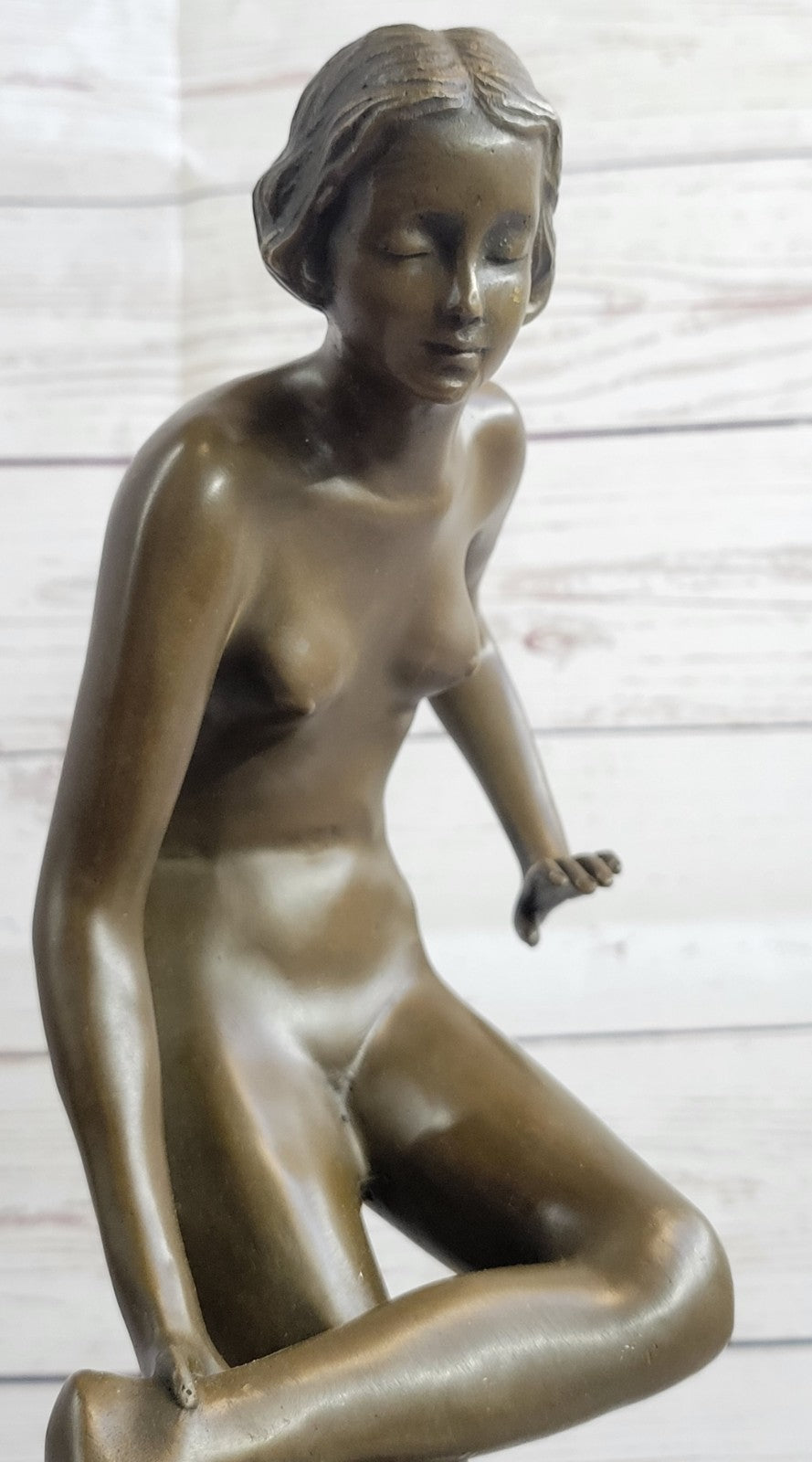 Nude Lady Woman Girl Real Bronze Statue Sculpture for garden pool pond lake Gift