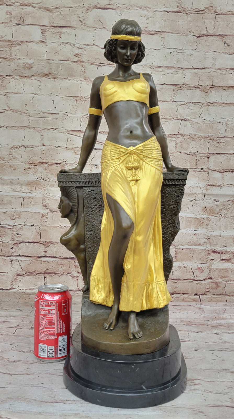 Handcrafted Bronze Sculpture: Milo`s Signed Egyptian Princess Figurine