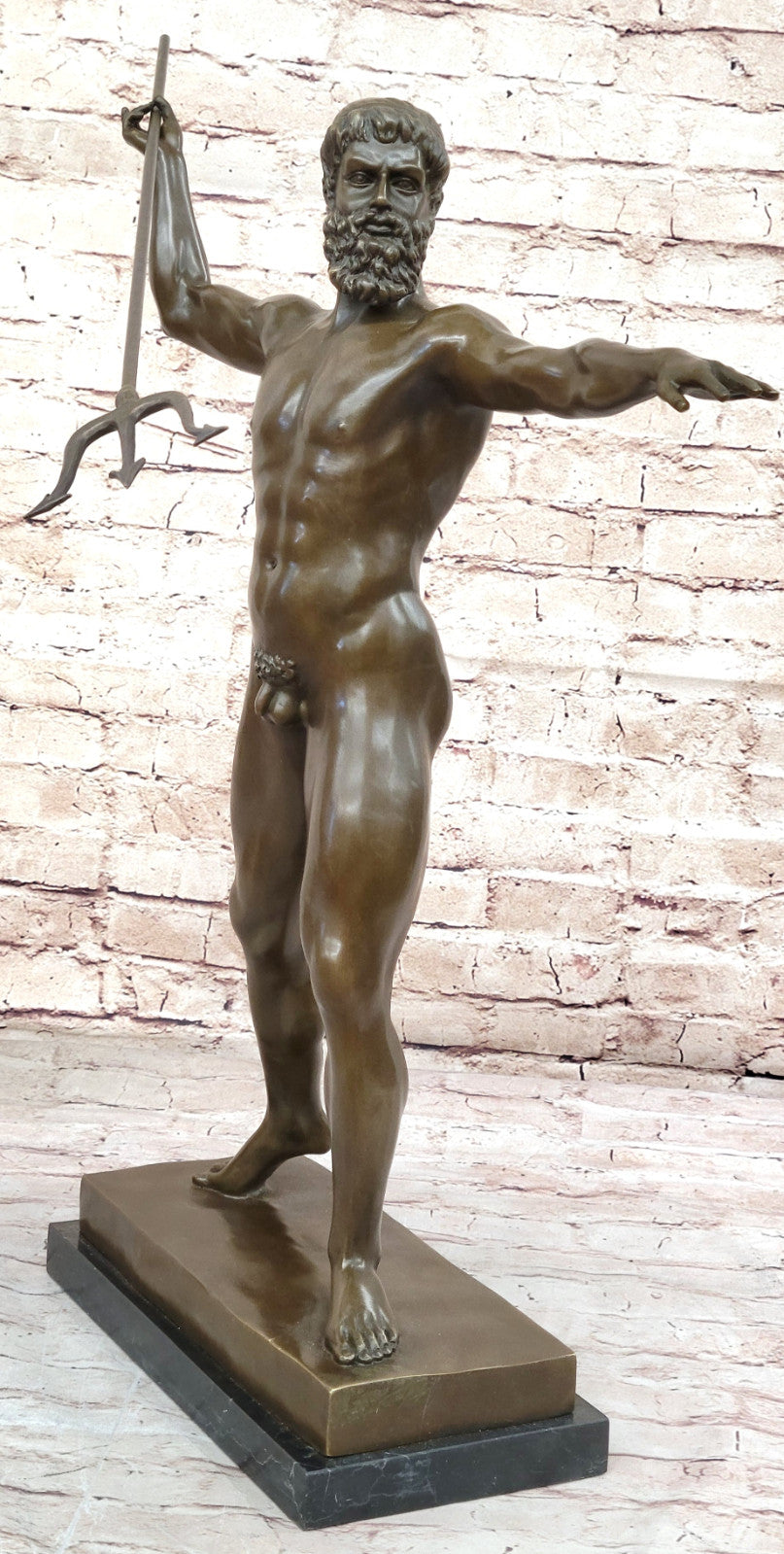 Collector`s Edition: Signed Cesaro Zeus - Greek God Bronze Figurine Figure