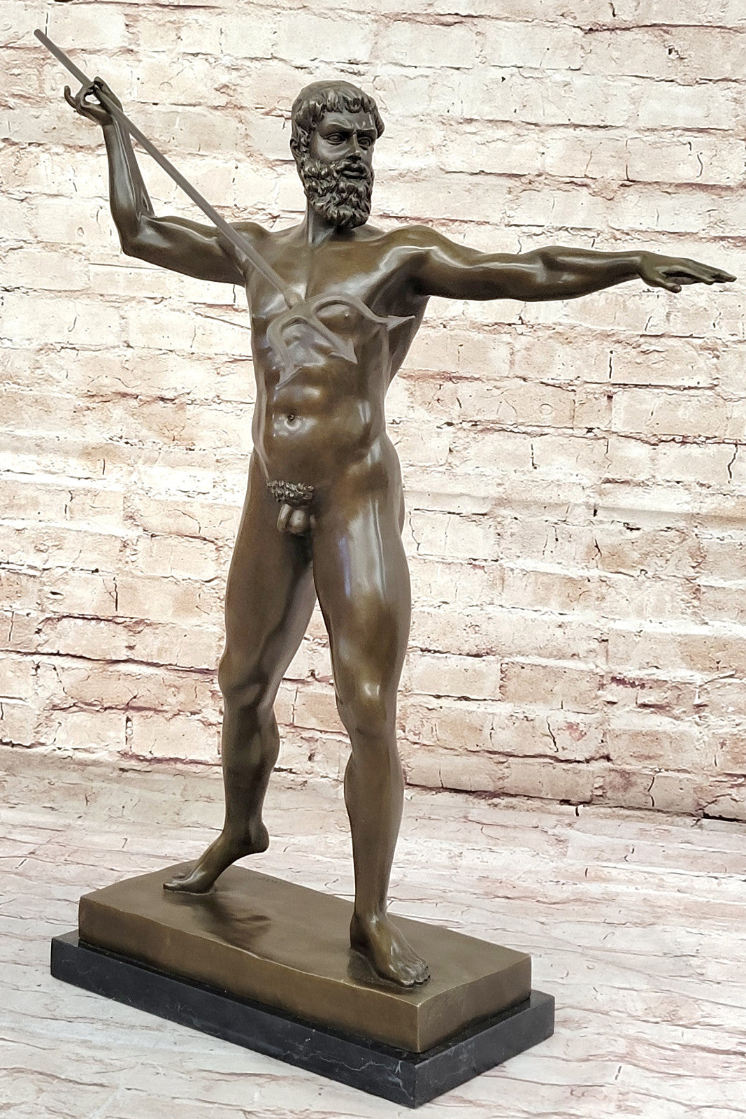 Collector`s Edition: Signed Cesaro Zeus - Greek God Bronze Figurine Figure