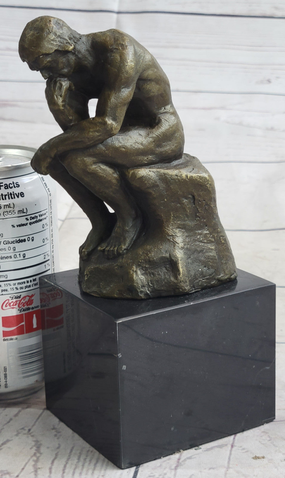 Rodin Rodin`s The Thinker Sensual Male Nude Bronze Marble Statue Sculpture Art