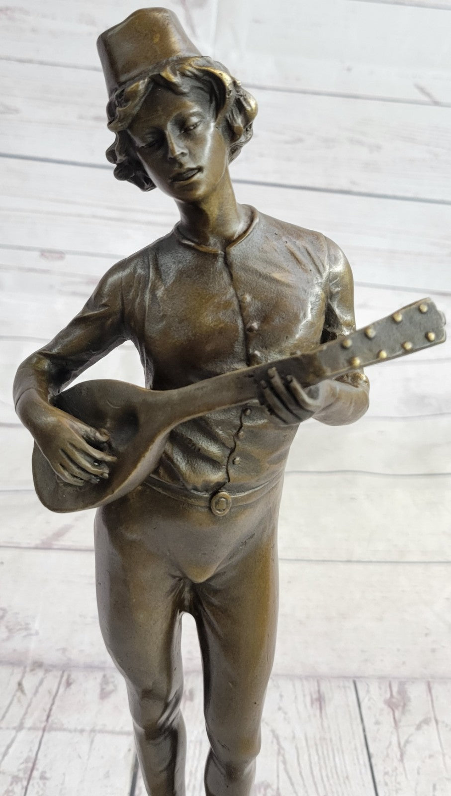 Handcrafted bronze sculpture SALE Debut By Player Banjo Deco Art Home Decor