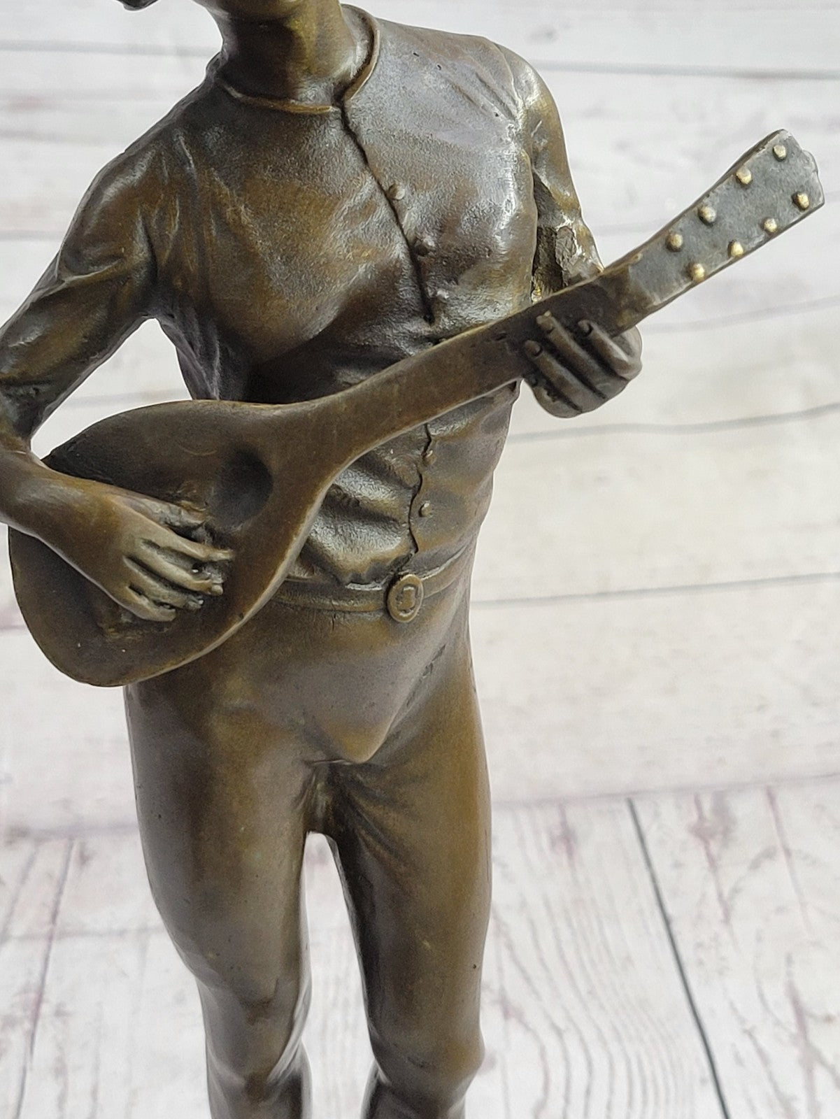 Handcrafted bronze sculpture SALE Debut By Player Banjo Deco Art Home Decor