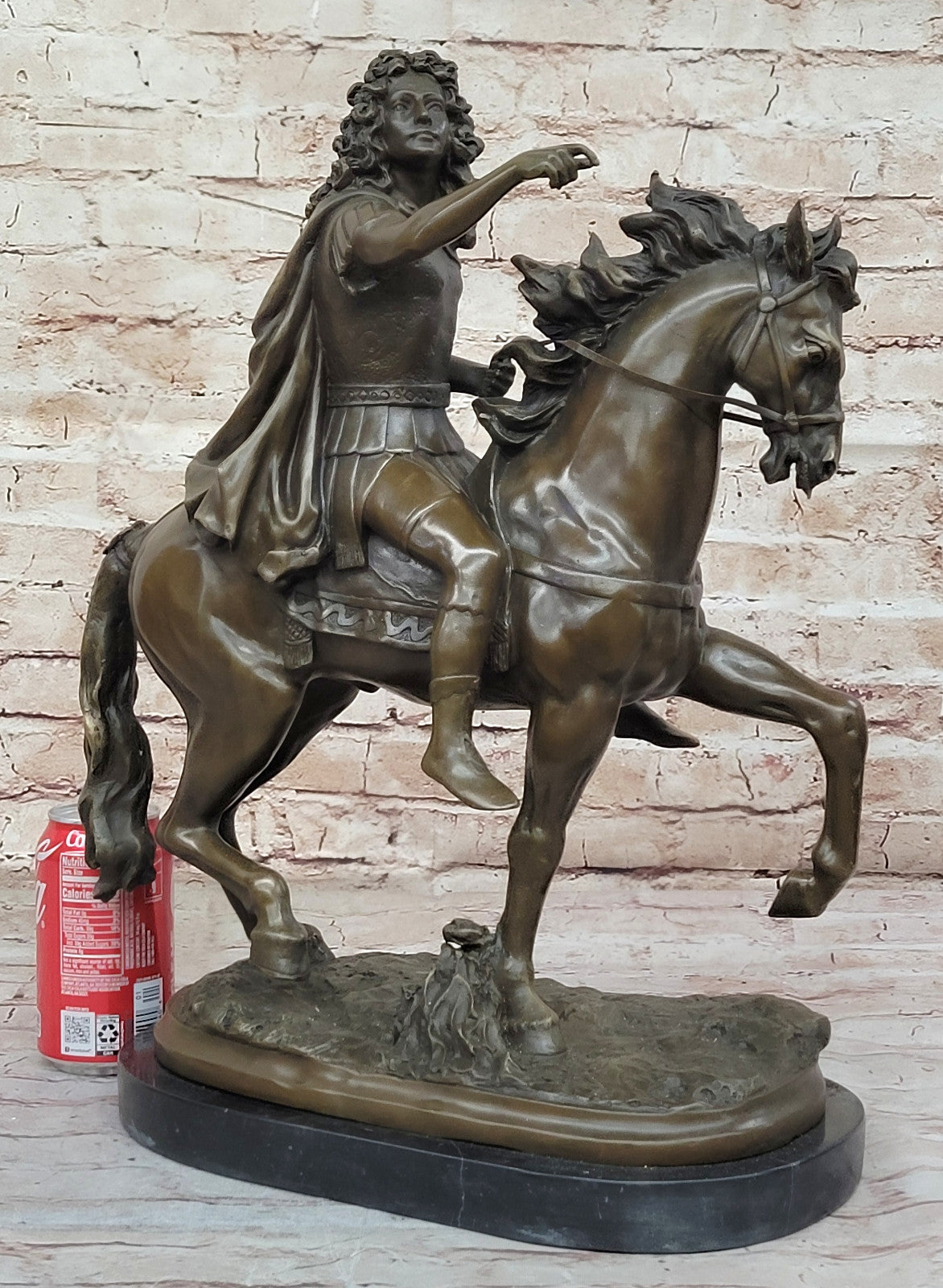 Royal Artistry: Girardon`s King Louis XIV - Signed Bronze Sculpture for Collectors