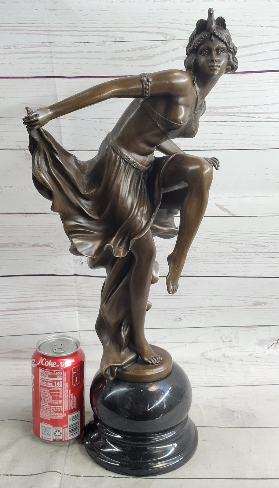 Sign bronze art deco statue , belly dancer sculpture Home Office Decoration