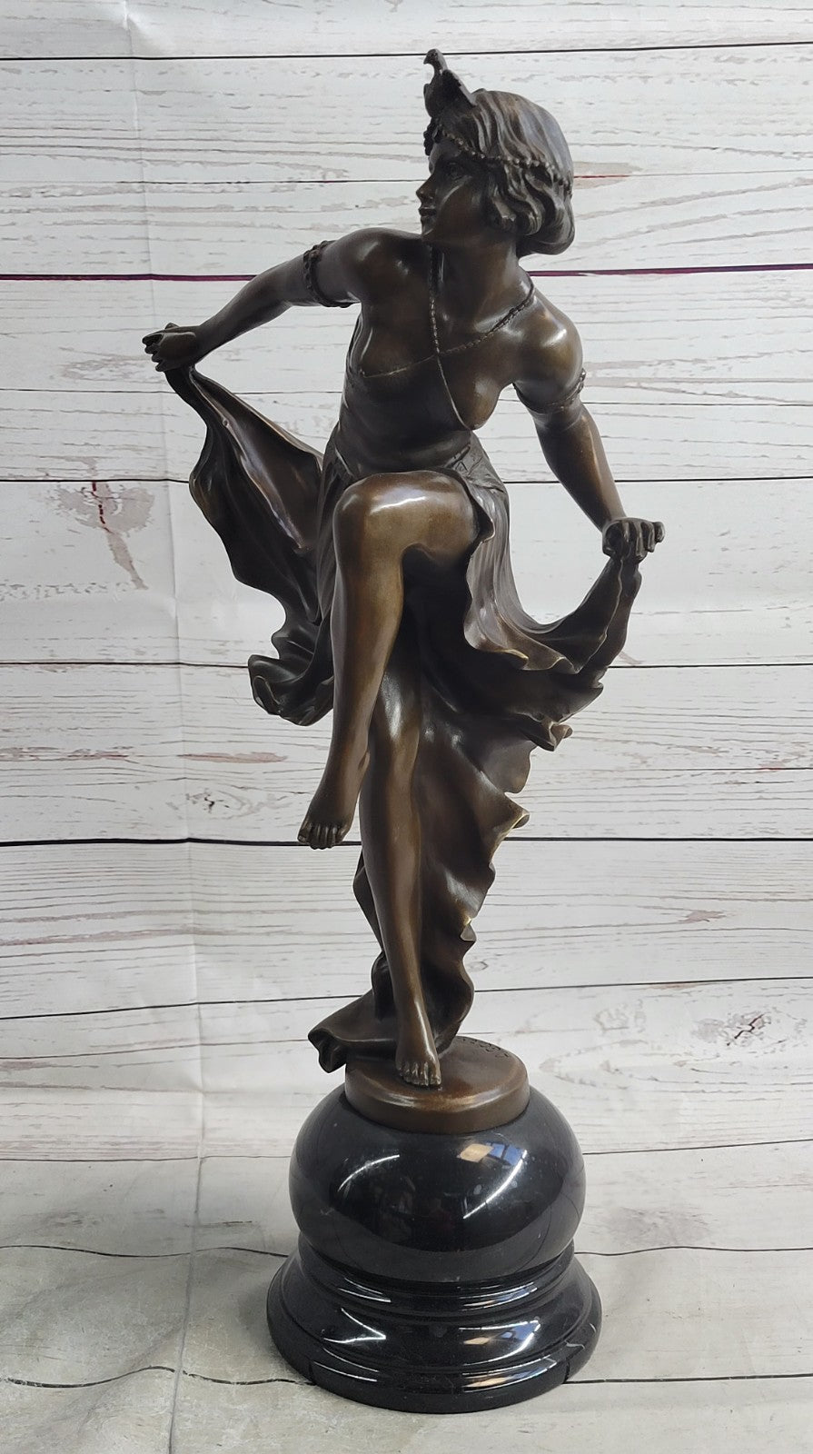 Sign bronze art deco statue , belly dancer sculpture Home Office Decoration