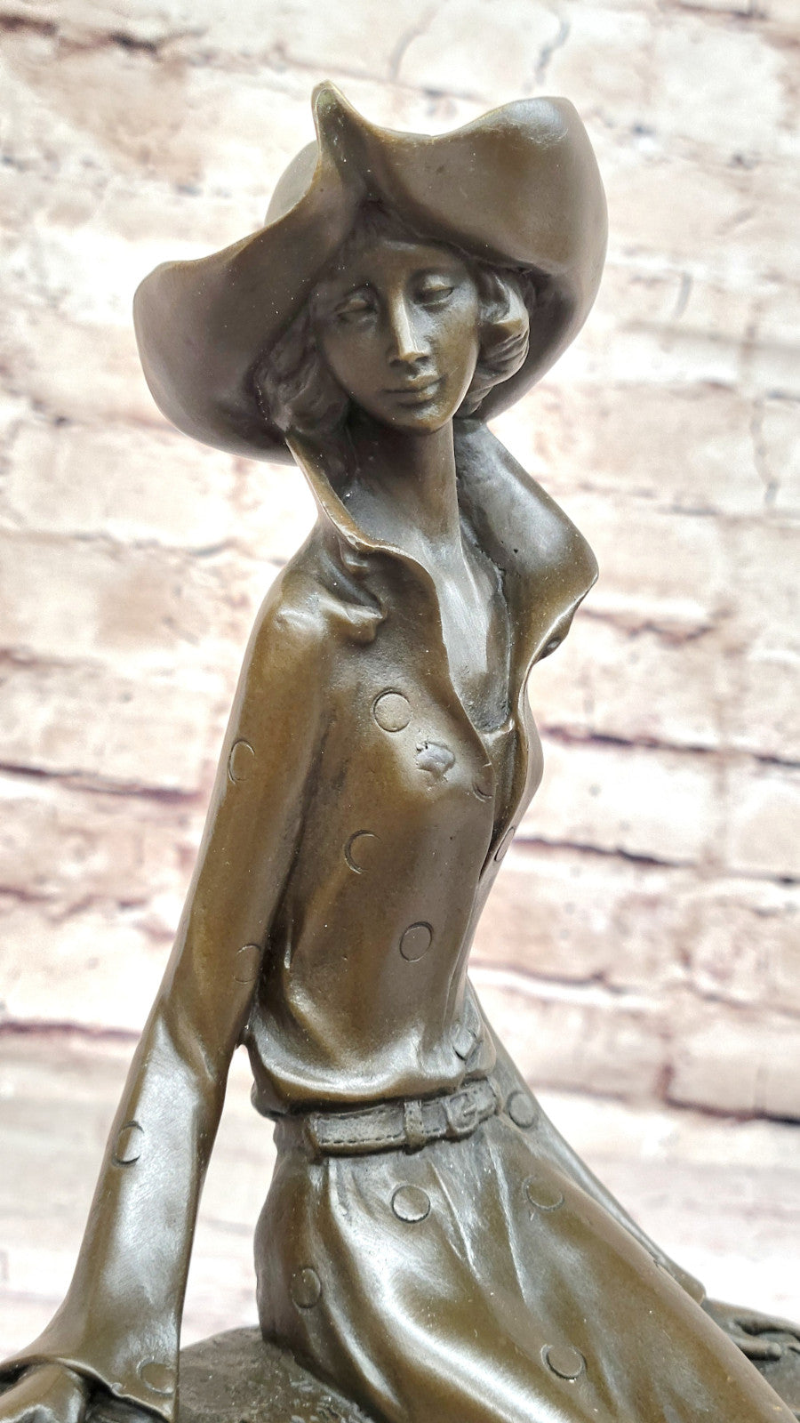 Miguel Lopez (Milo) "Classy Lady" Bronze Sculpture: Signed Hot Cast Figurine