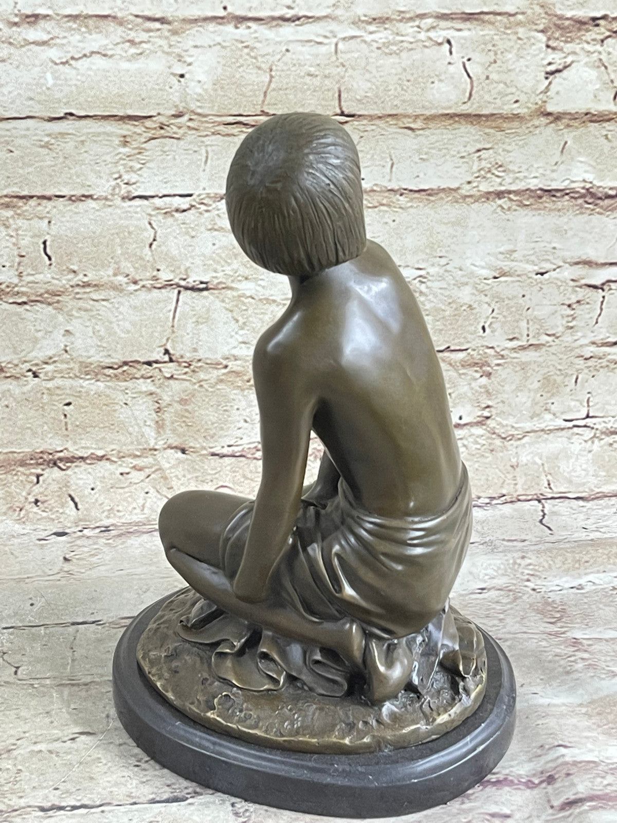 100% Solid Bronze Gorgeous Woman Museum Quality Classic Artwork Sculpture