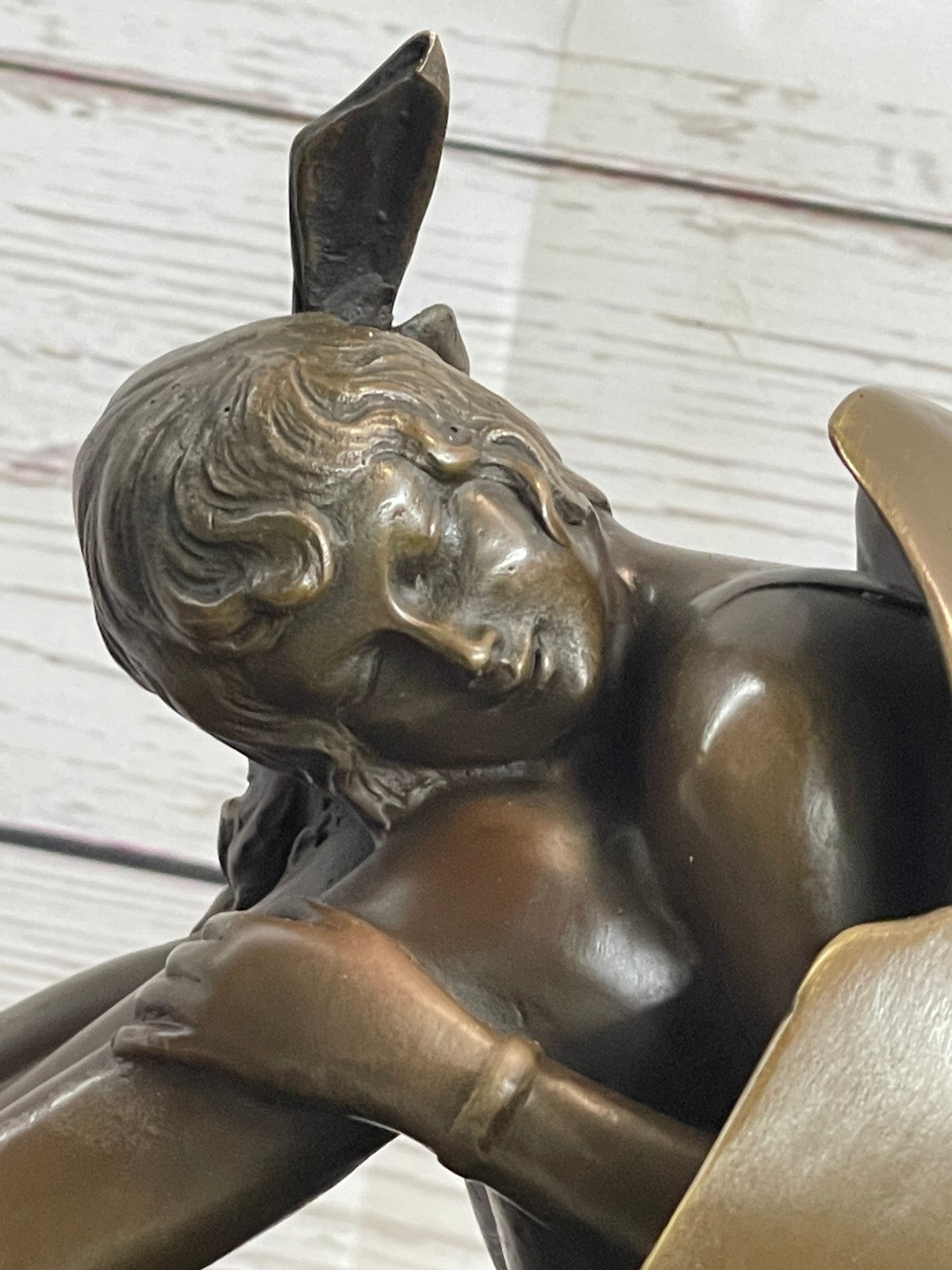 "Cholesterol" Female Emerging From Egg Bronze Sculpture by Bruno Zach Hot Cast
