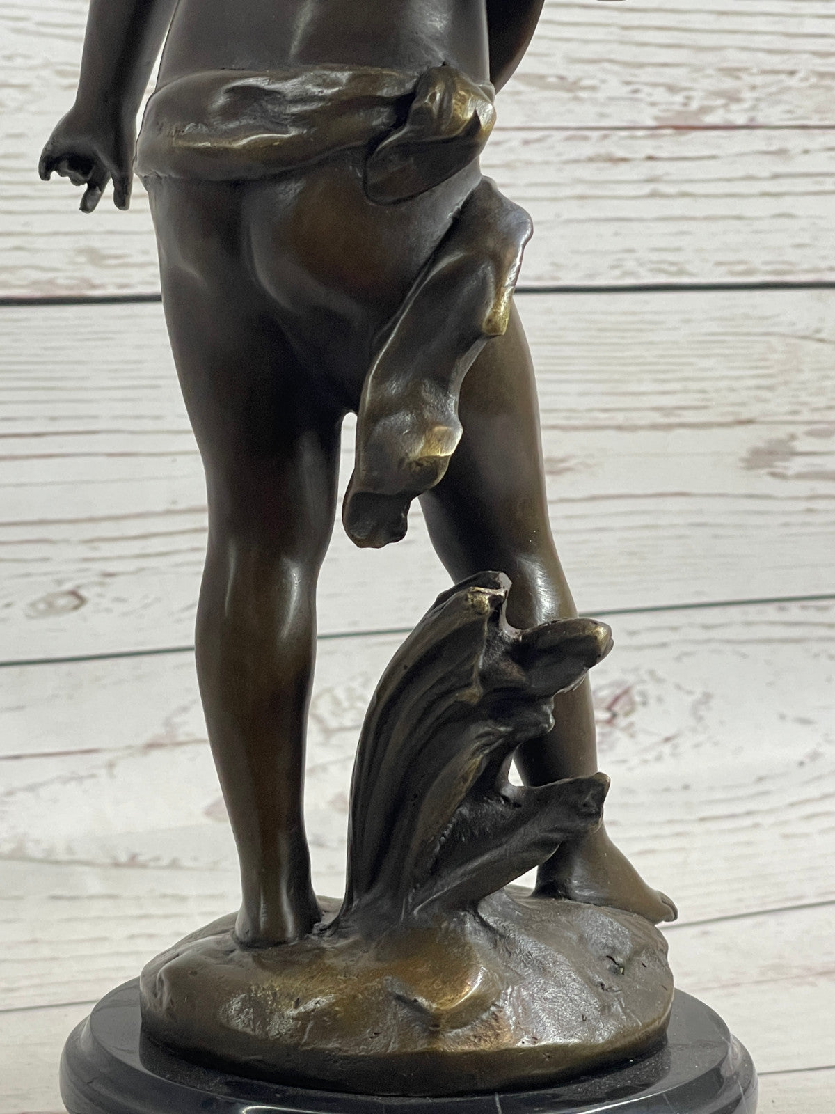 Moreau Bronze Sculpture of Young Boy Musician with Banjo Hot Cast