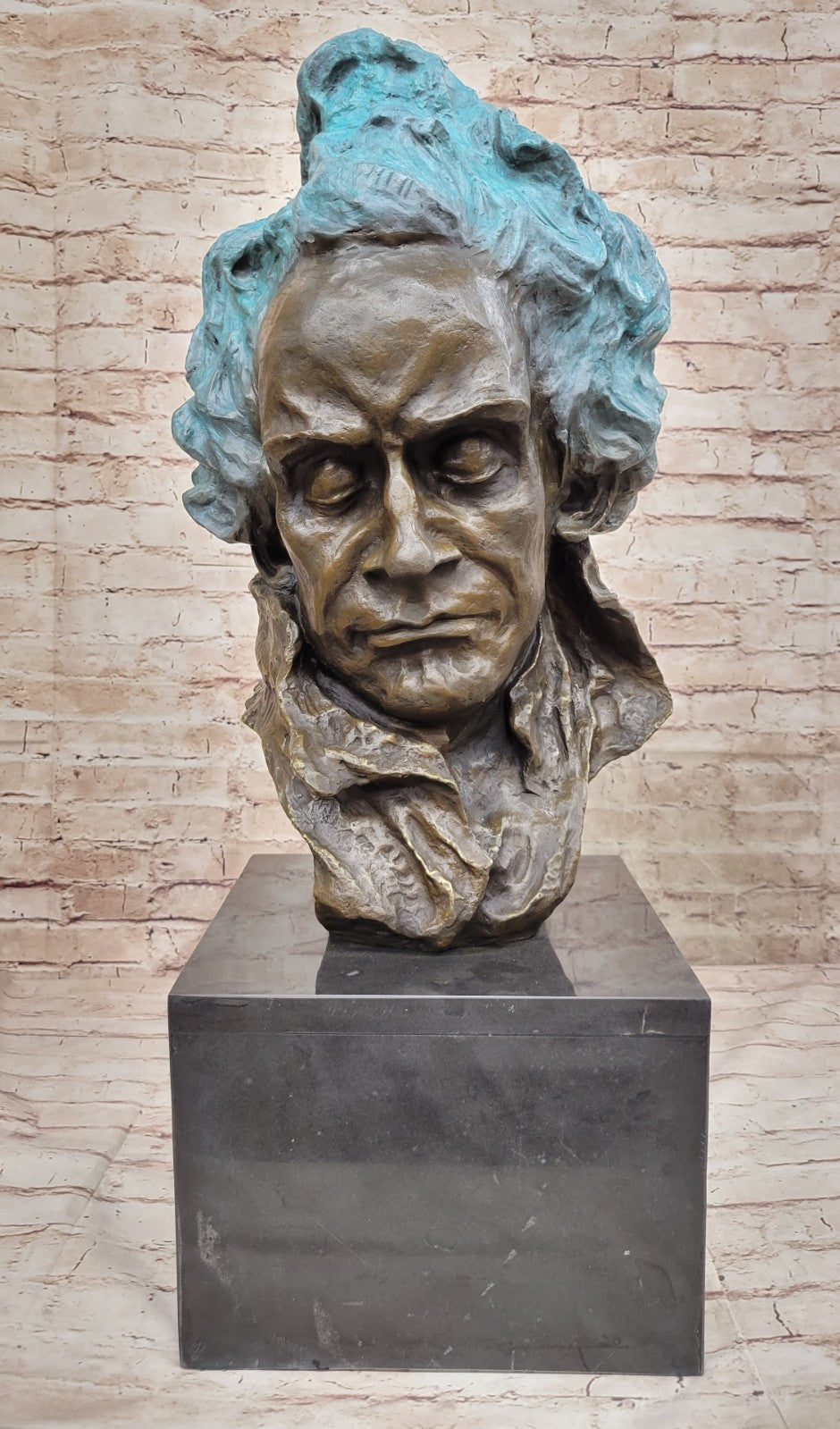 Massive 72 LBS Show Room Ludwig van Beethoven Genuine Solid Bronze Sculpture