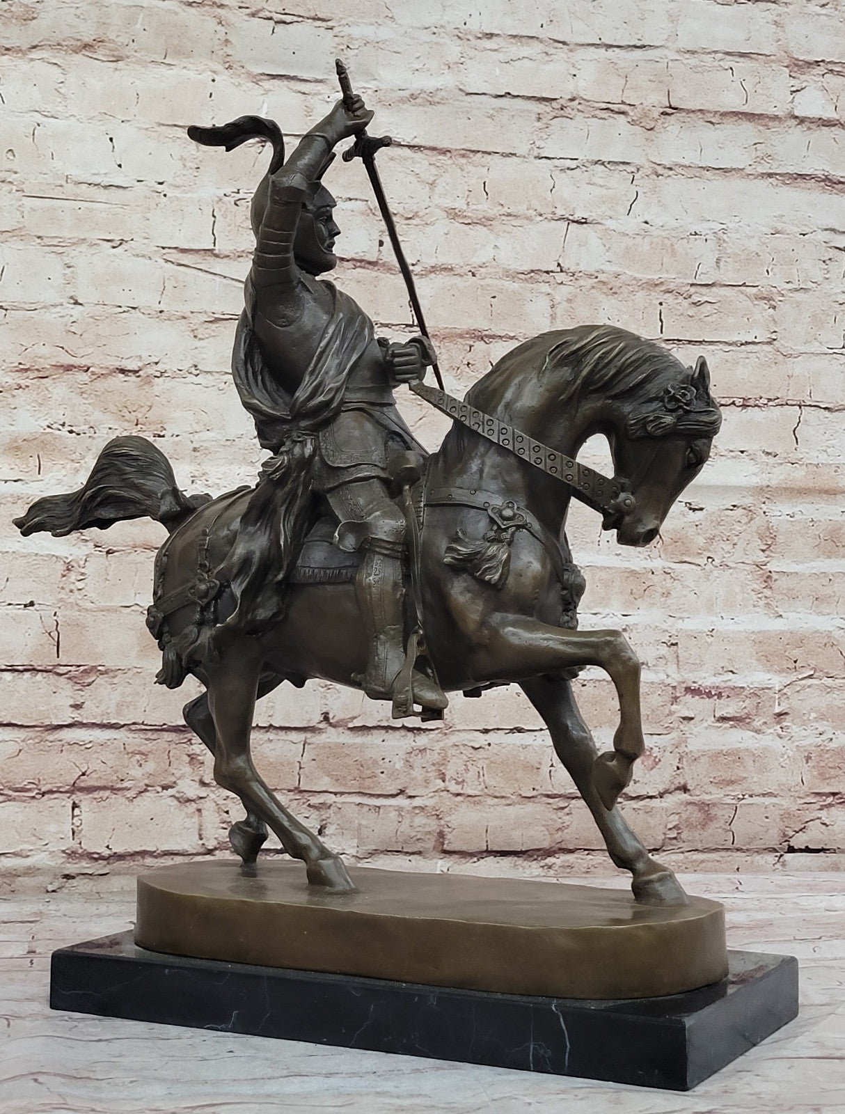 Noble Heritage: Marochetti`s Duke of Savoy - Bronze Knight on Horse Figurine