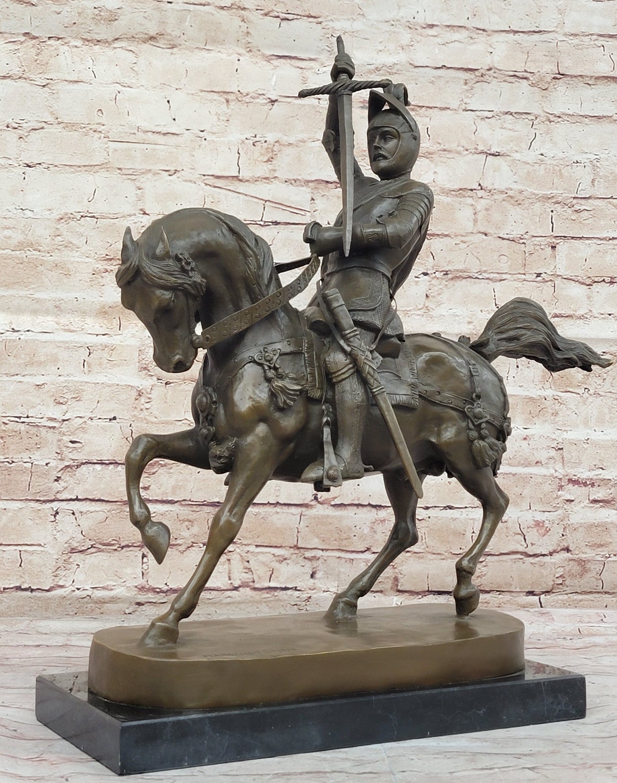 Noble Heritage: Marochetti`s Duke of Savoy - Bronze Knight on Horse Figurine