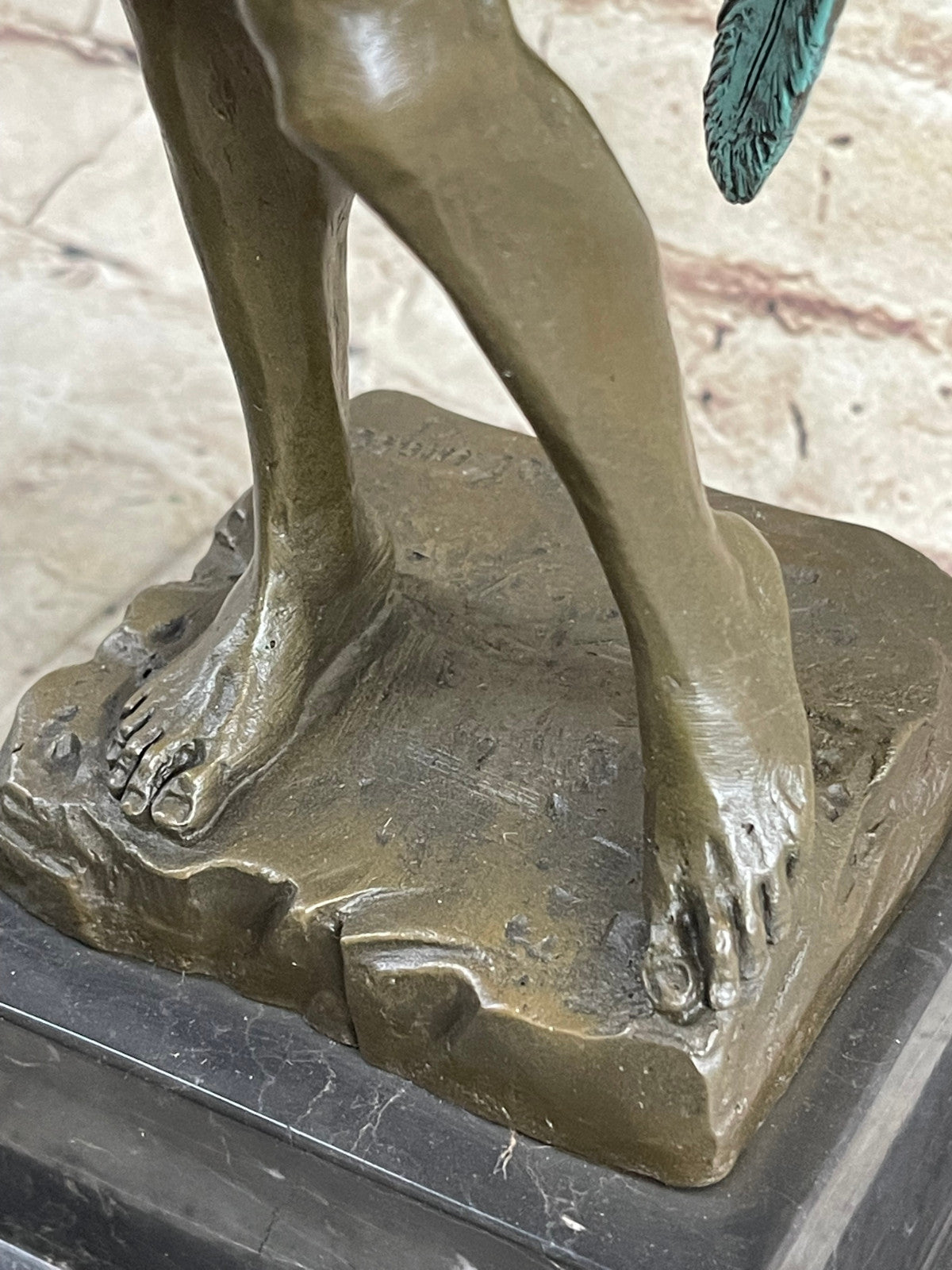 Classical Bronze Statue Michaelangelo`s David Nude Sculpture Figure Figurine