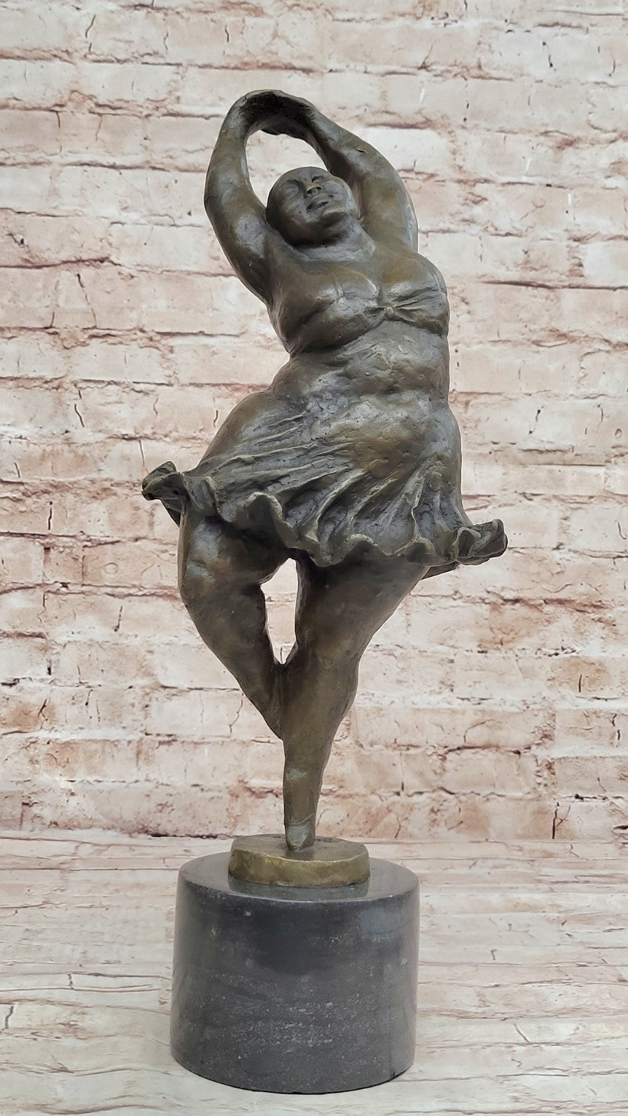 Dance Trophy Masterpiece Botero Bronze Statue - Collectible Art with Unique Elegance