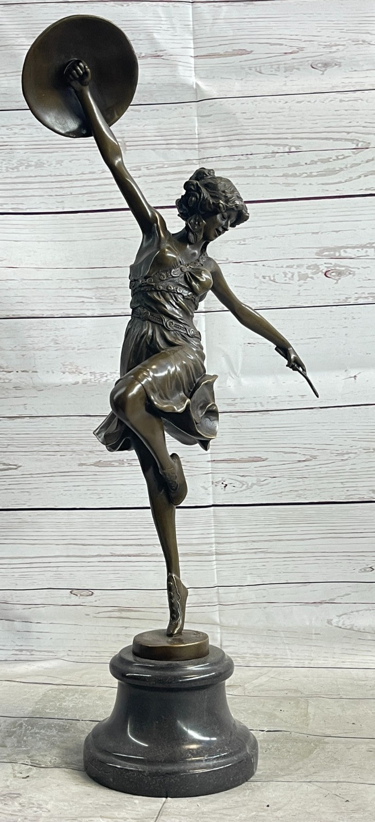 Sensational Oriental Dancer Bronze Sculpture | Claire Colinet Artwork, Musician Lady Figurine