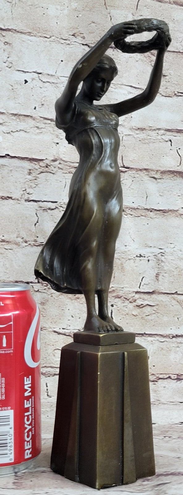 European Vienna Girl Bronze Sculpture Hot Cast Detailed Statue Figurine Figure