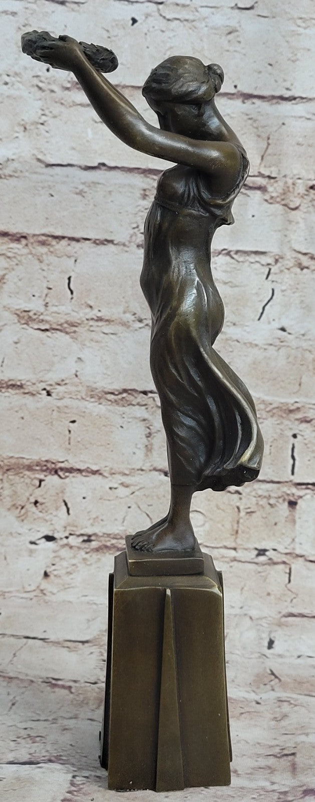 European Vienna Girl Bronze Sculpture Hot Cast Detailed Statue Figurine Figure