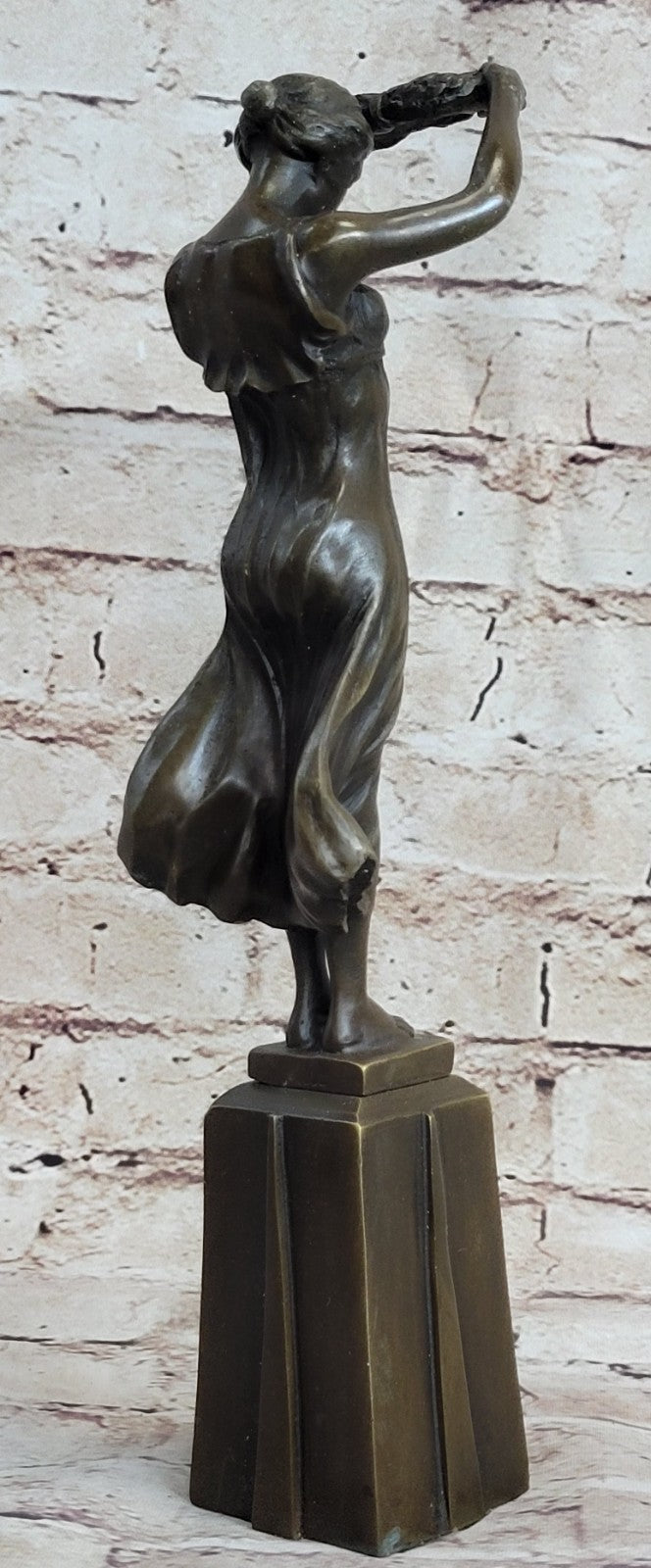 European Vienna Girl Bronze Sculpture Hot Cast Detailed Statue Figurine Figure