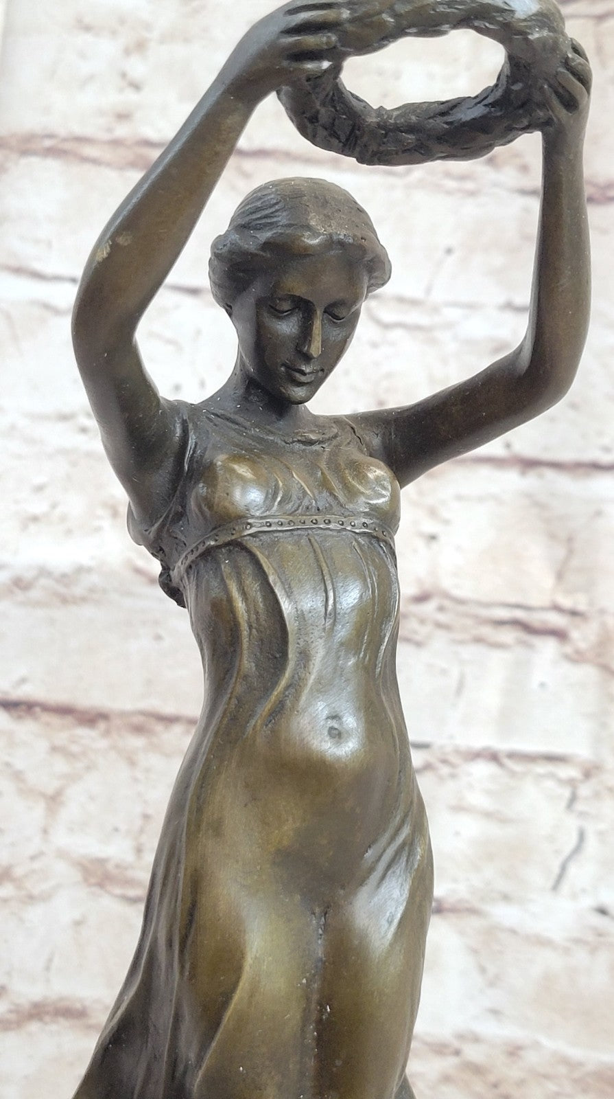 European Vienna Girl Bronze Sculpture Hot Cast Detailed Statue Figurine Figure