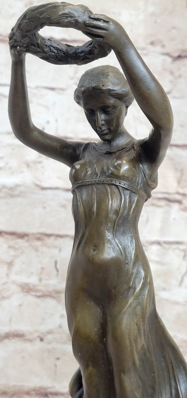 European Vienna Girl Bronze Sculpture Hot Cast Detailed Statue Figurine Figure